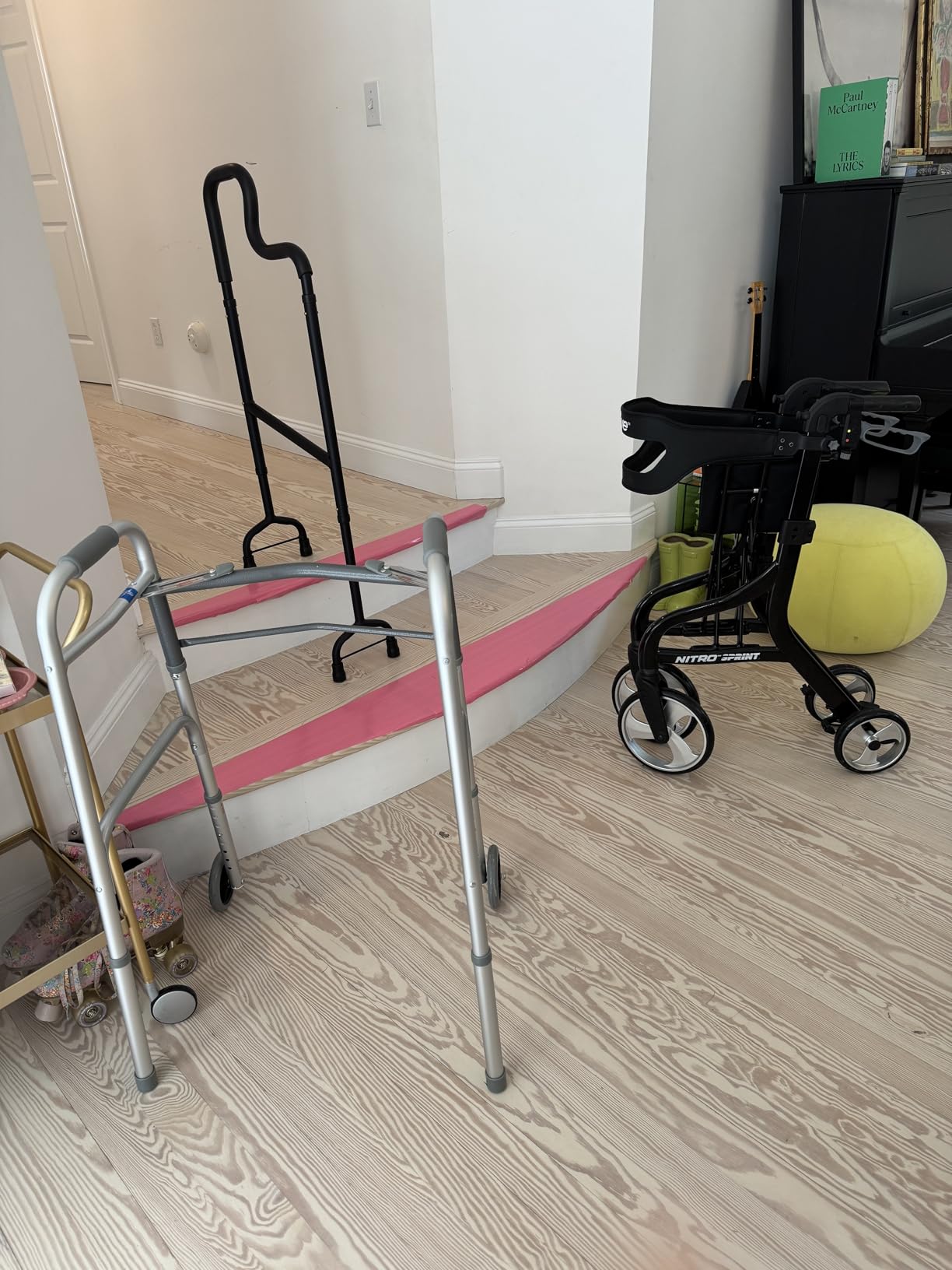 Upgraded Stair Climbing Assist Cane, Adjustable Stair Cane for Walk Up and Down Stairs with Less Pain, Durable & Solid Anti-Slip Step Helper Meet Your Different Needs, Easy to Install customer photo 1