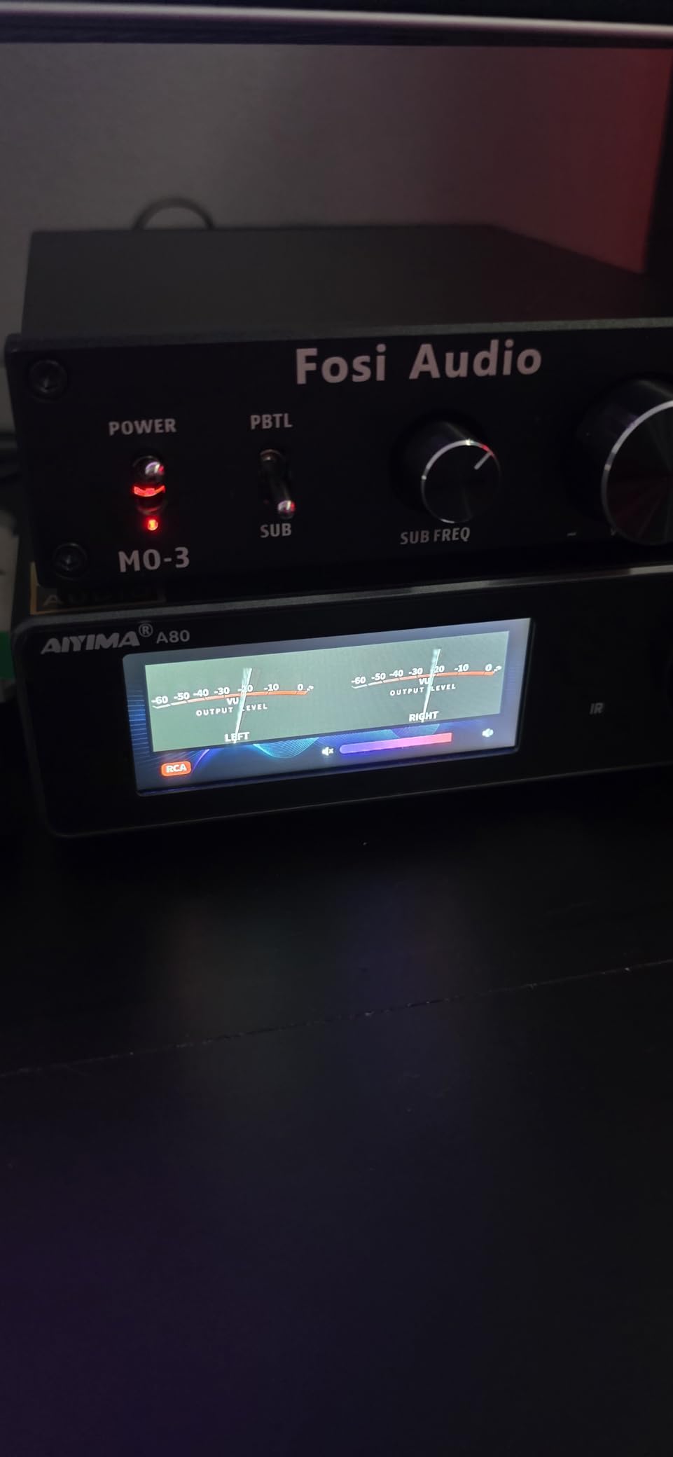 AIYIMA A80 Bluetooth Stereo Amplifier DAC HiFi Home Audio Component TPA3255 with PFFB,2 Channel Hi-Res Class D Power Amp | PC-USB COA Opt Inputs,Digital VU Meter | Pre-Out | TRS Balanced Input customer photo 2