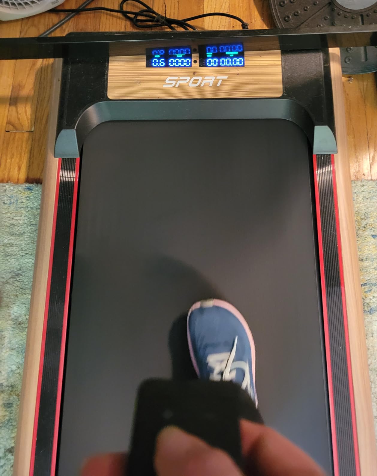 FUNRAY Versatile Walking Pad Treadmill with Incline - Dual-Sided Under Desk Treadmill with Foot Massage, 2 in 1 Walking Machine for Home/Office with 330LBS Weight Capacity customer photo 2