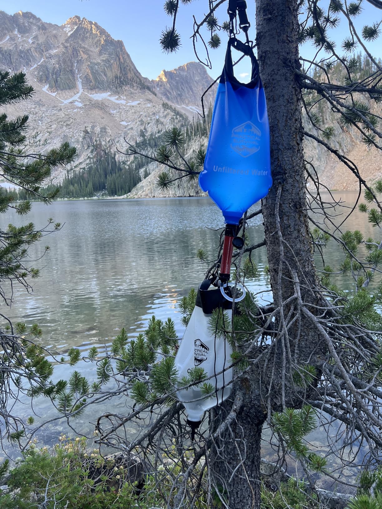 Gravity Water Filtration System - 2 High Capacity Lightweight Hanging Bags for Backpacking, Camping, Survival, Hiking, Hunting customer photo 2