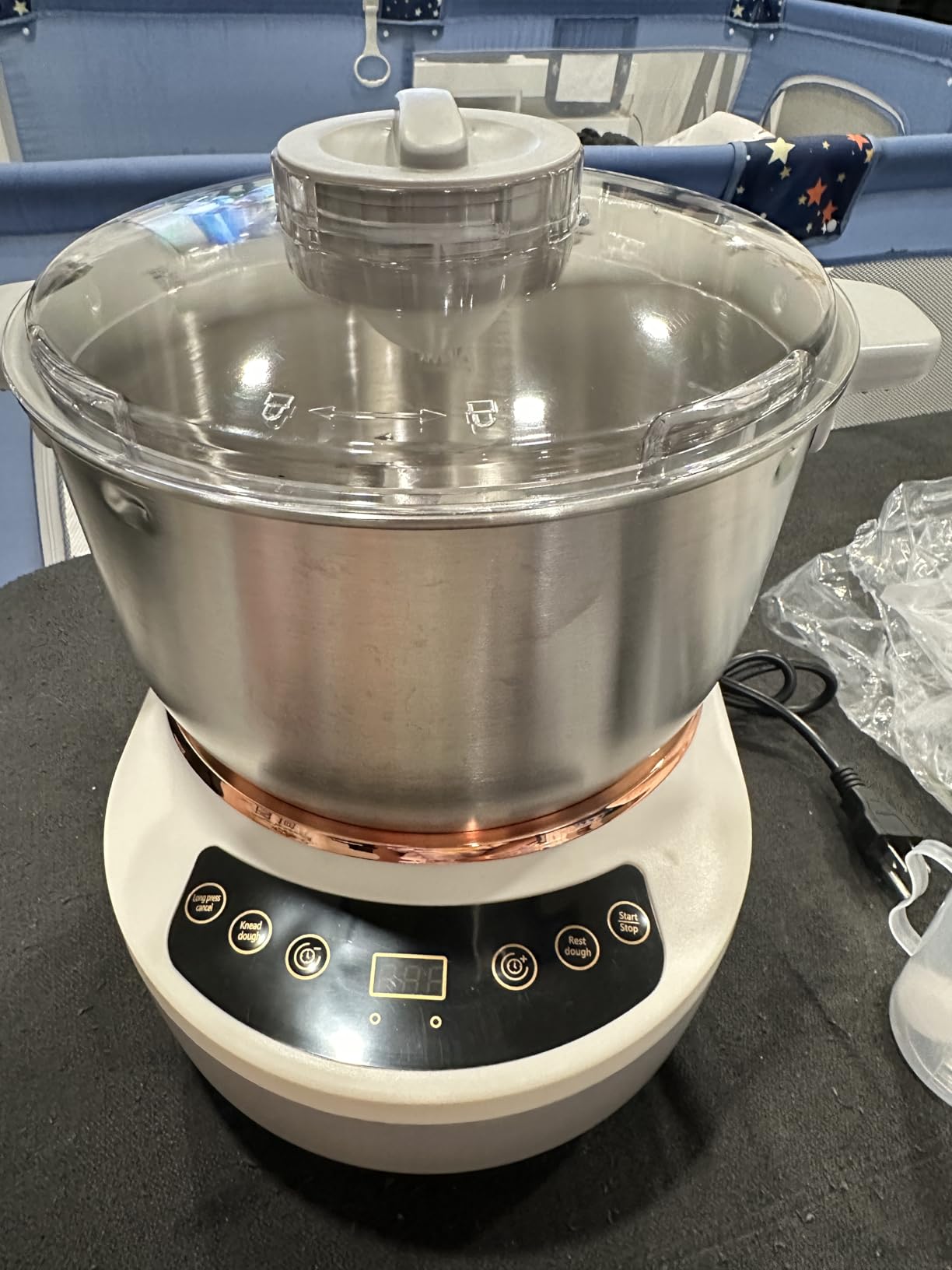 Electric Dough Machine With Fermentation Function, Microcomputer Timing, Front Touch Panel, 6.3qt(7L), 304 Stainless Steel, Used For Bread, Pizza, Pancake, Dumpling Dough And Sourdough customer photo 2
