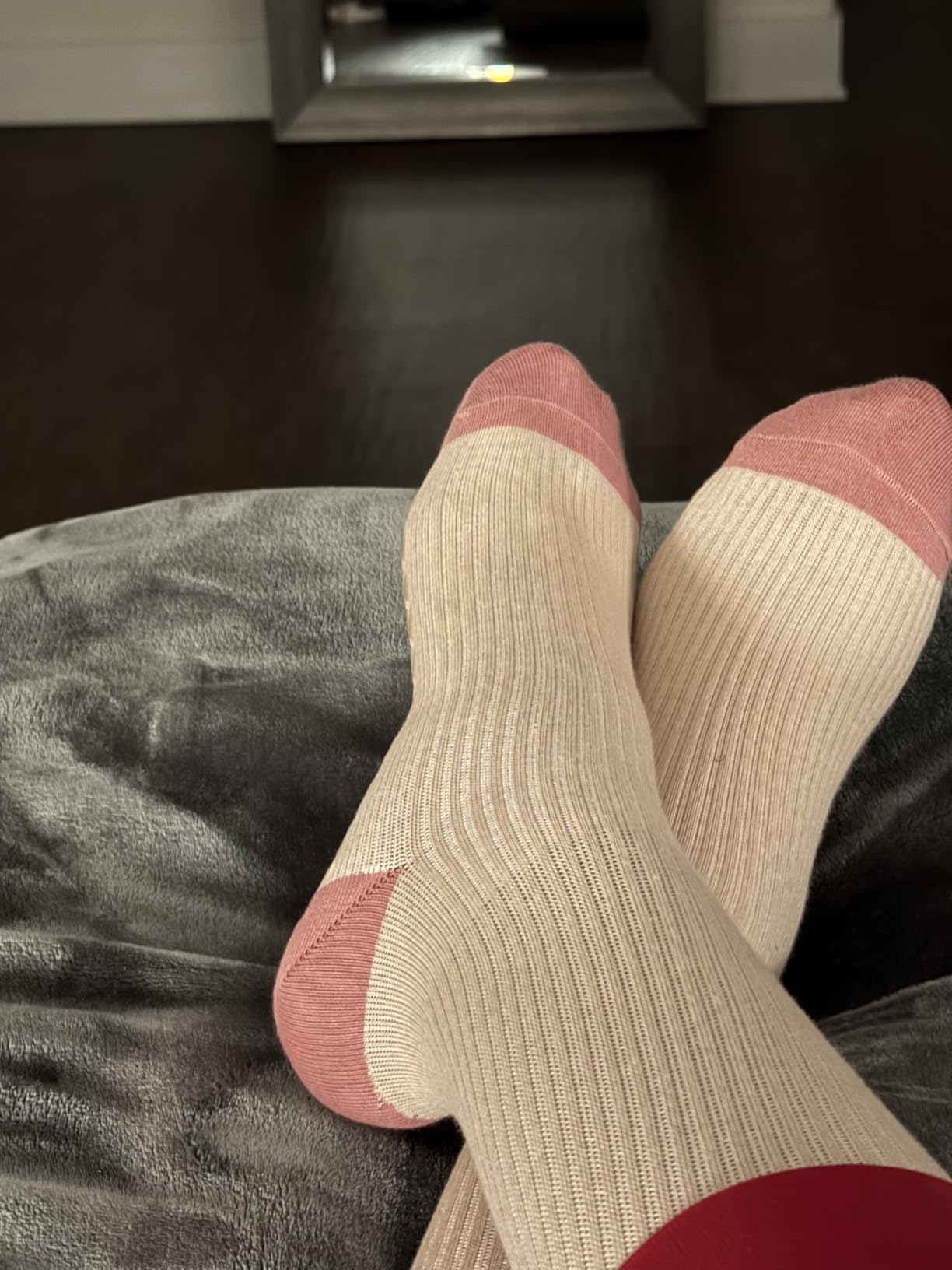 Compression Socks for Pregnant Women (2/3 Pairs) 15-20 mmHg Bamboo Viscose Non-slip Sock for Nurses Pregnancy customer photo 2