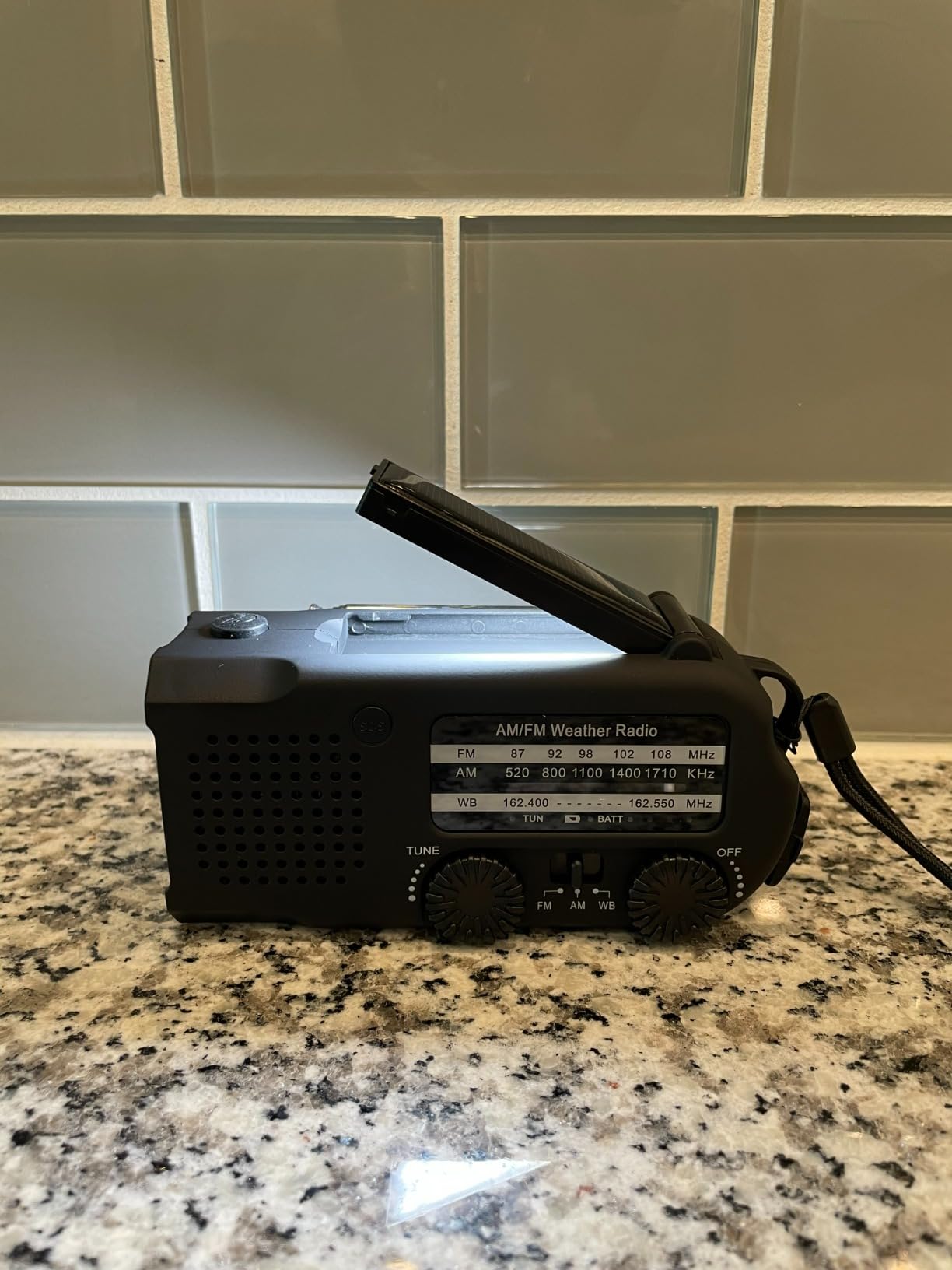 74000mWh Emergency Radio with NOAA Weather, Portable Hand Crank SW/AM/FM Survival Radio with Fast Charge Rechargeable Solar Battery customer photo 2