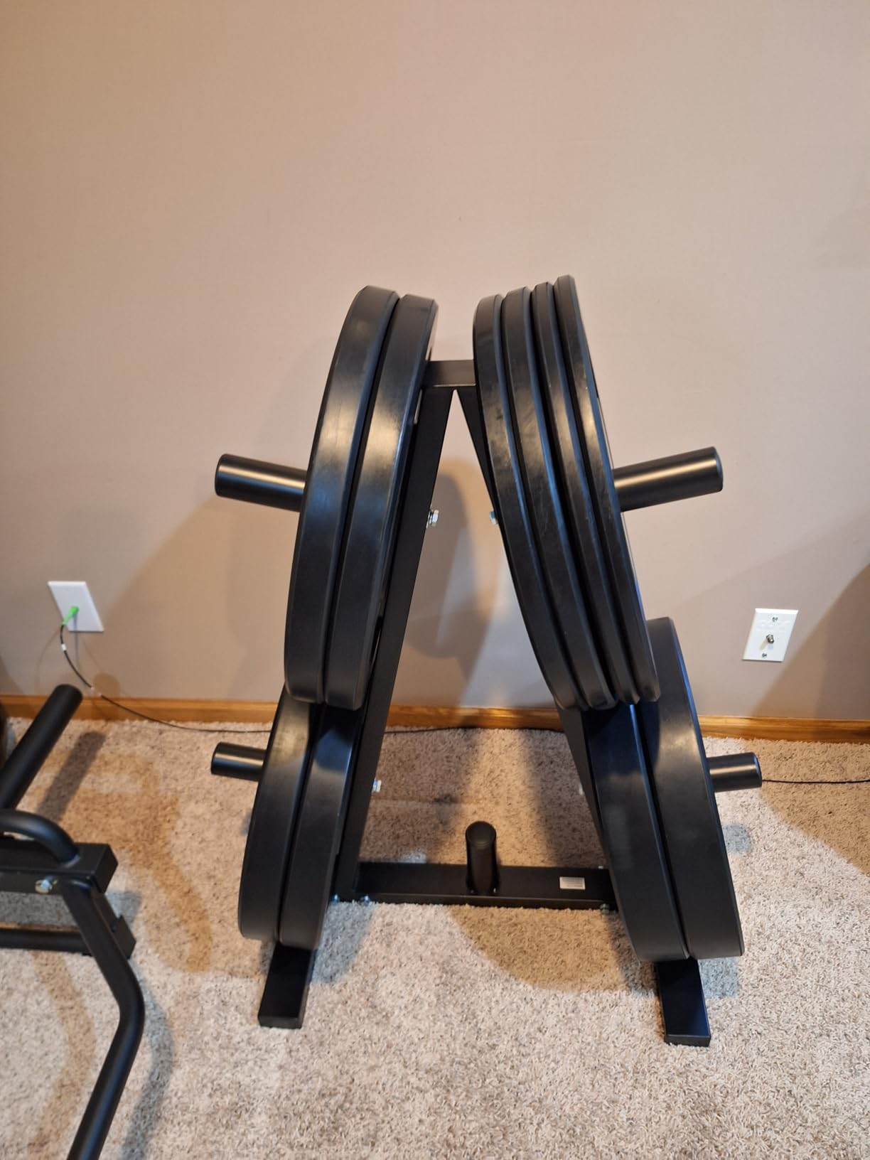 Amazon Basics Weight Plate Tree Rack customer photo 2
