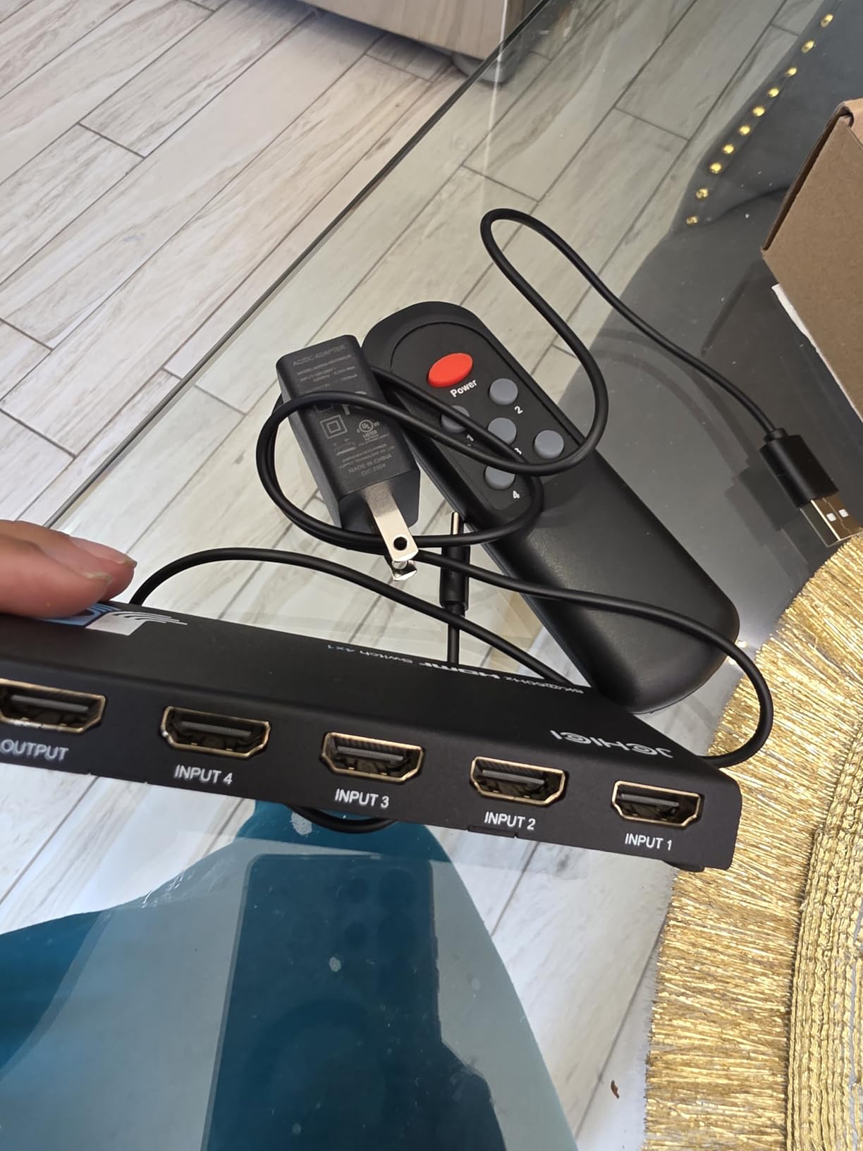 HDMI 2.1 Switch 4 in 1 Out 8K@60Hz 4K@120Hz, 4 Ports HDMI Switcher Splitter Selector with Remote, Support HDCP 2.3 HDR 10+ Dolby Vision/Atmos 48Gbps CEC for Apple TV Game PC PS Pro Xbox Roku customer photo 1