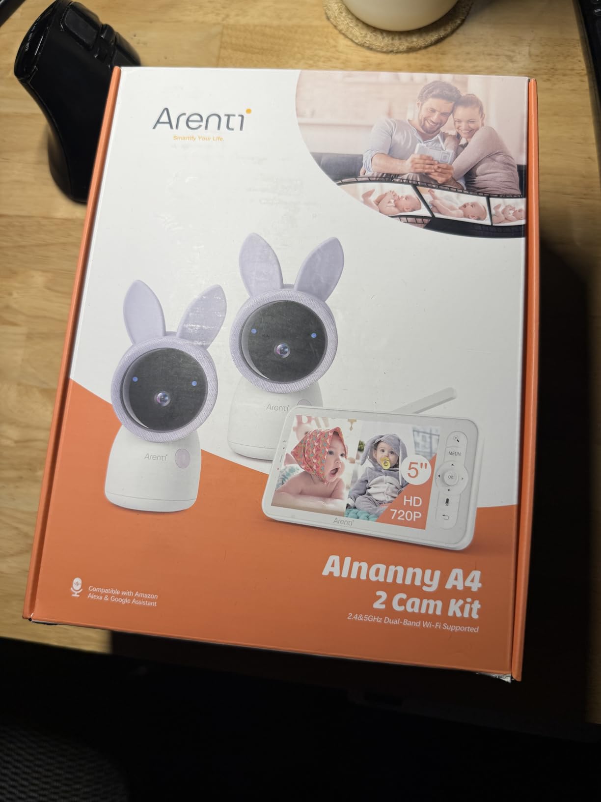 ARENTI Baby Monitor 2 Cameras, Smart Baby Camera with 5-Inch Wireless Display, Super Night Vision, Temperature Sensor, Sound Detection, Auto Motion Tracking, 2-Way Audio, VOX Mode(B2 Set) customer photo 1