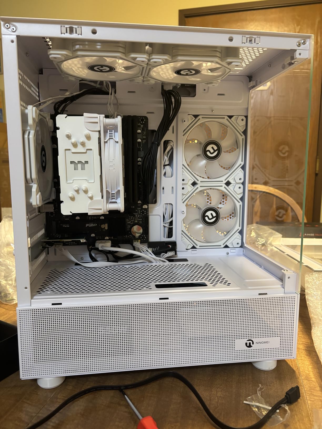 Gaming PC Desktop Computer, AMD Ryzen 5 5600GT 16GB RAM 1TB NVMe SSD, Prebuilt Tower PC with Integrated Graphics, ATX 3.0 Power, RGB Cooling Fans, Windows 11 Home customer photo 1