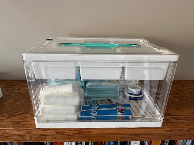 Vtopmart 24 QT Clear Plastic Craft Organizers and Storage Box with Removable Trays and Dividers customer photo 2