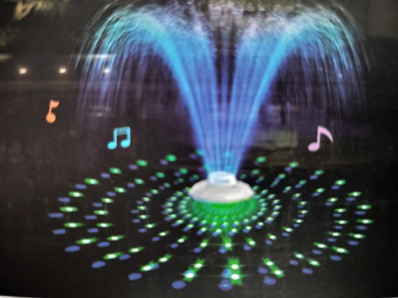 KingSom 3 in 1 Bluetooth Pool Speaker with Pool Fountain Light, Floating Pool Speaker for Pool, IP68 Waterproof Hot Tub Speakers, Loud Sound, BT5.4,24H Playtime Pool Water Fountain, White customer photo 1
