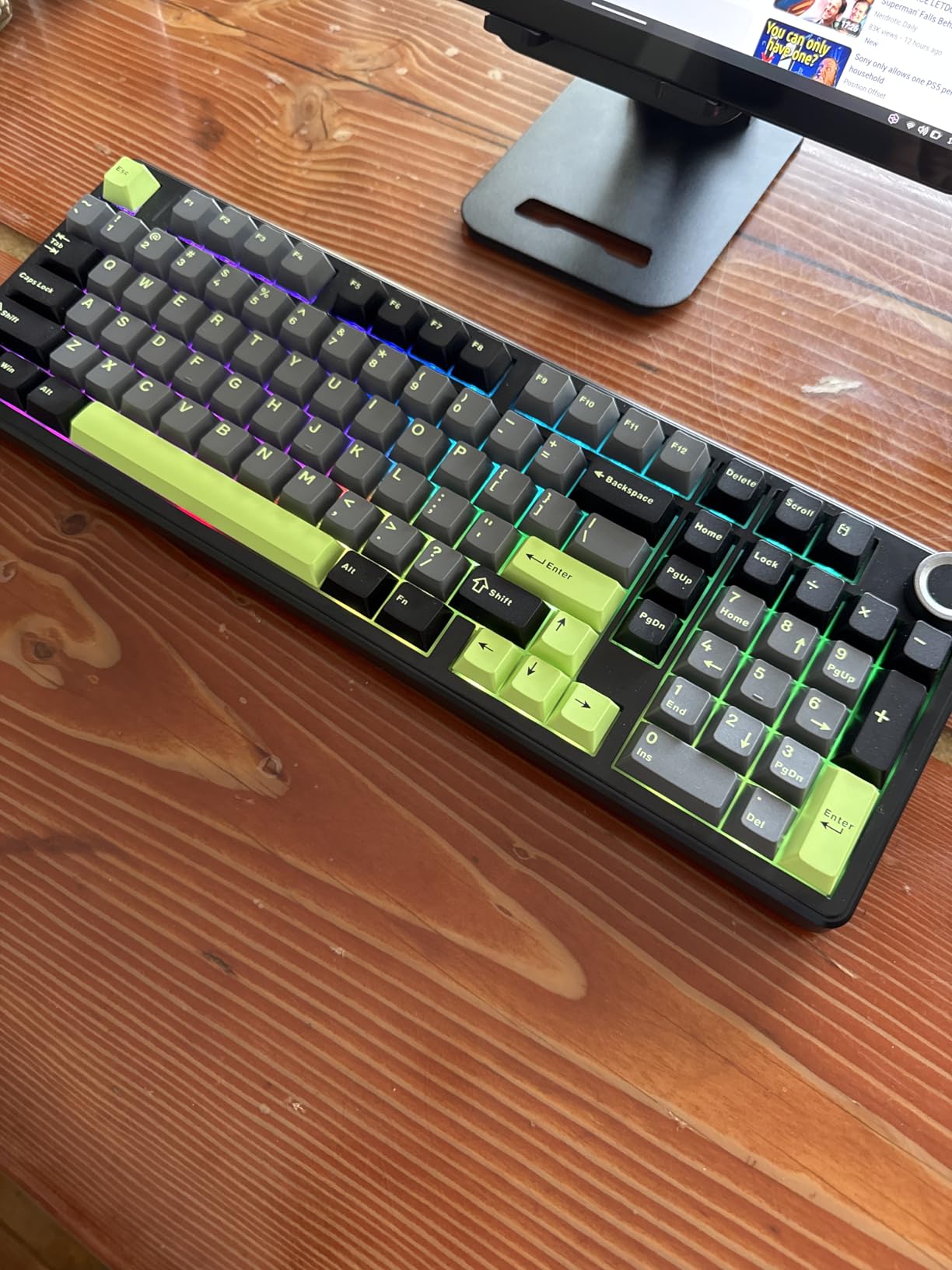 AULA F99 Pro Wireless Mechanical Keyboard with Knob,Tri-Mode BT5.0/USB-C/2.4GHz Hot Swappable Keyboard,Gasket Structure,Creamy Sound,RGB Backlit Computer Gaming Keyboards customer photo 1
