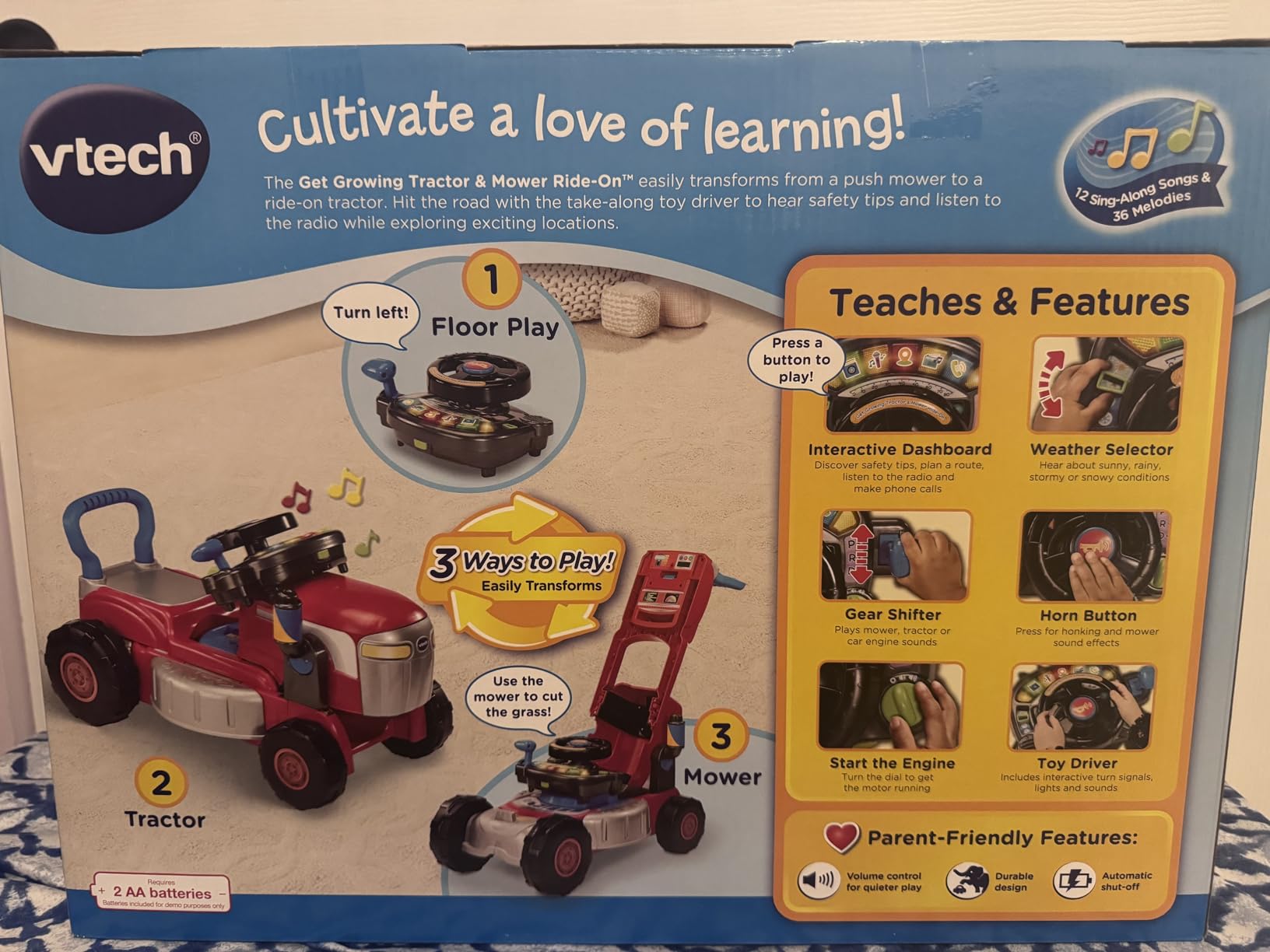 VTech Get Growing Tractor and Mower Ride-On customer photo 1
