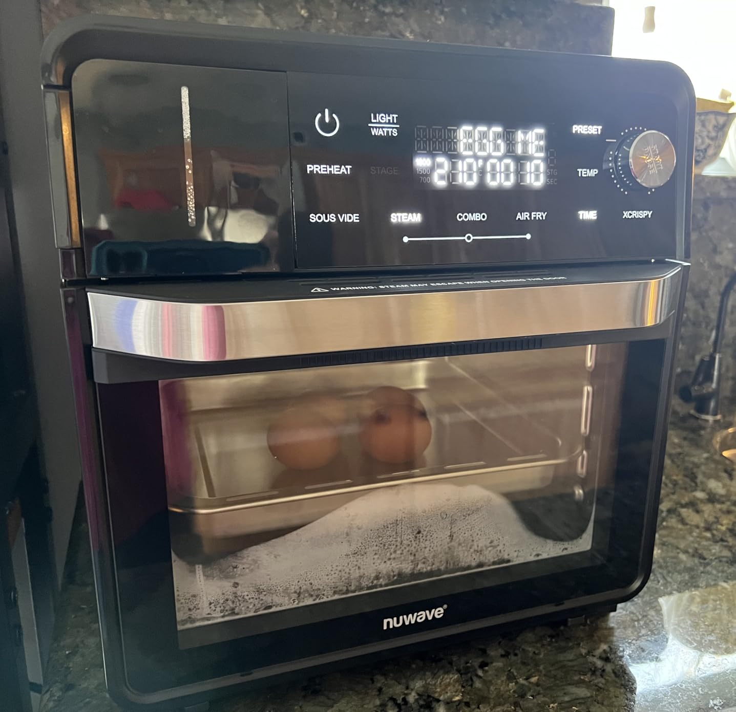 Nuwave Combi Steam Oven, Non-Toxic Stainless Steel Multi-Cooker with Air Fry, Sous Vide, Toast & More, 16 quarts customer photo 1