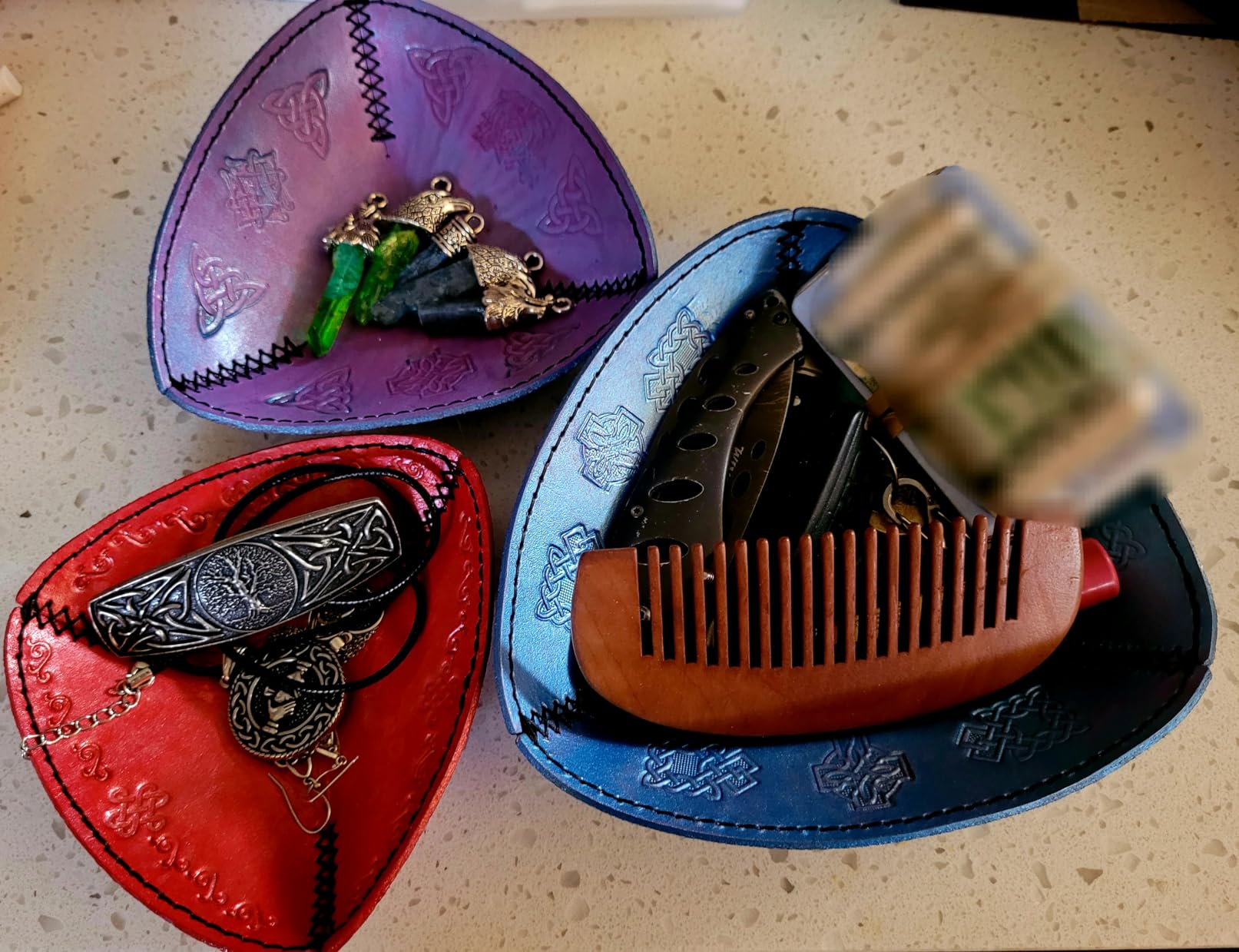 Leather Crafting Kit: Leather Working Tools and Supplies for DIY Craft Beginners Stamping Dyeing Carving Sewing with Video Tutorials customer photo 2