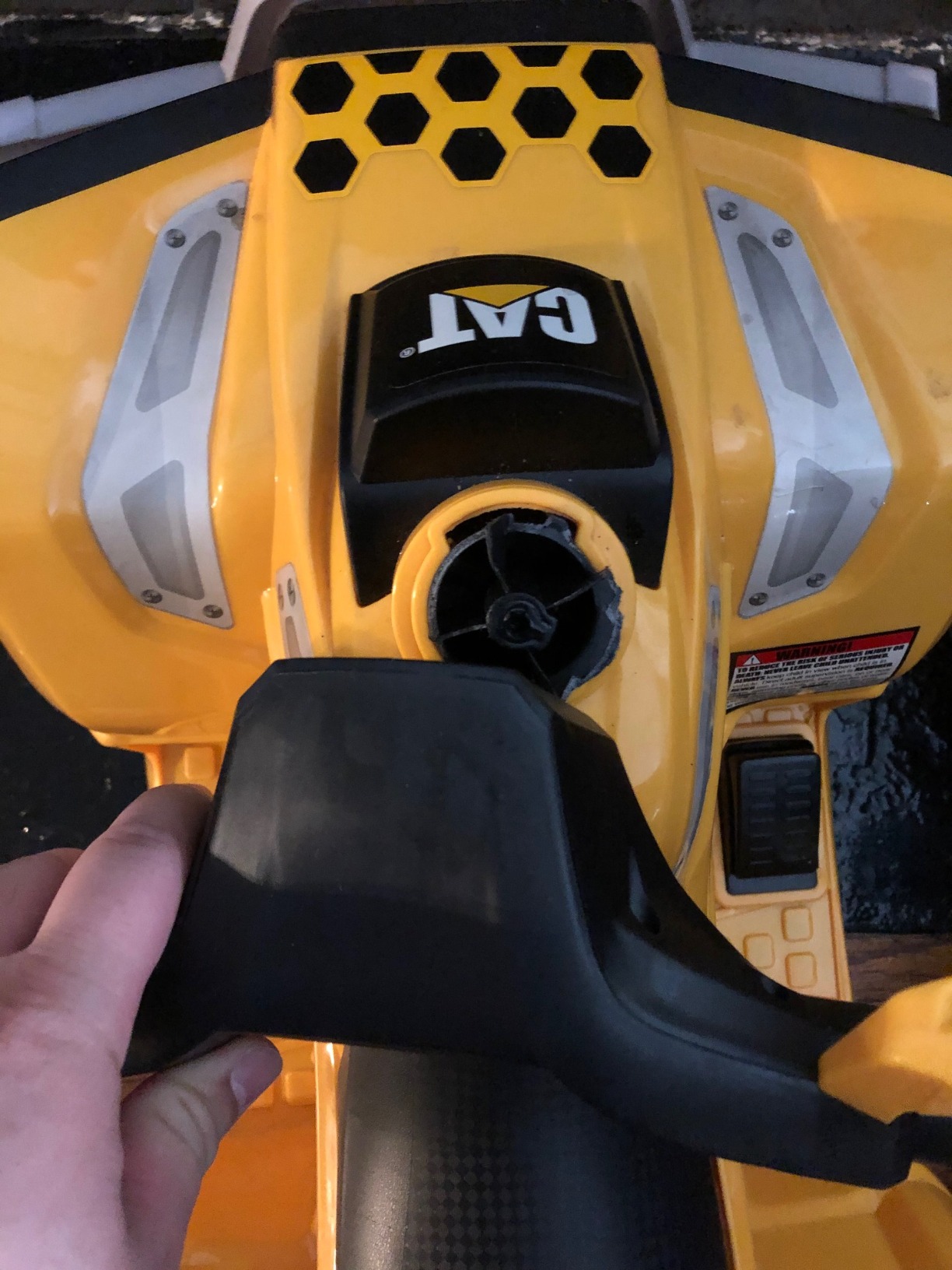 Kid Trax 12V CAT Backhoe Loader - Ride On Excavator Construction Toys for Boys w/Realistic Sounds, 2.5-5 mph Mini Bulldozer, Indoor/Outdoor Tractor Toys, Sturdy Toy Cars for Toddlers 3-6, Up to 66lbs customer photo 2
