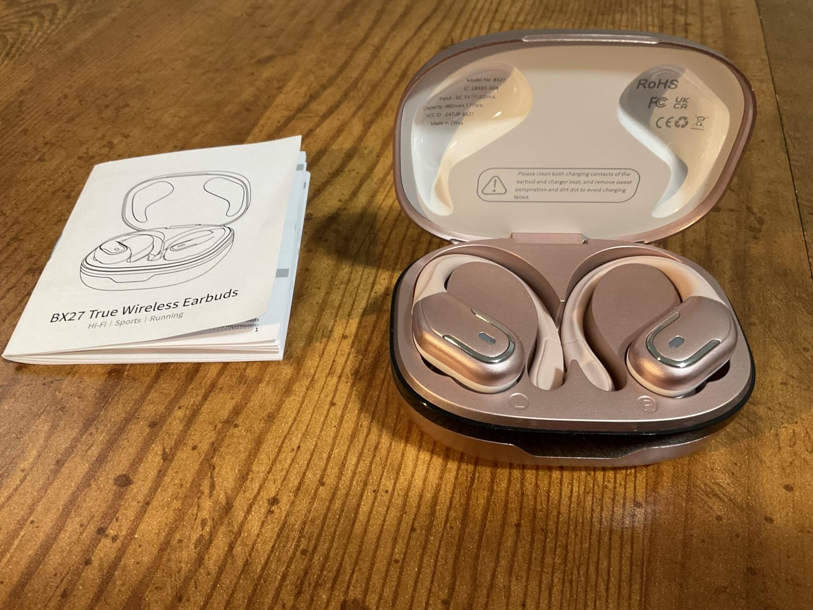 Wireless Earbud, Bluetooth 5.4 Headphones IP7 Waterproof for Sport, 50H Running Wireless Earphones with ENC Noise Cancelling Mic, Deep Bass Over Ear bud with Earhooks for Android, iOS, Workout, Gym customer photo 1