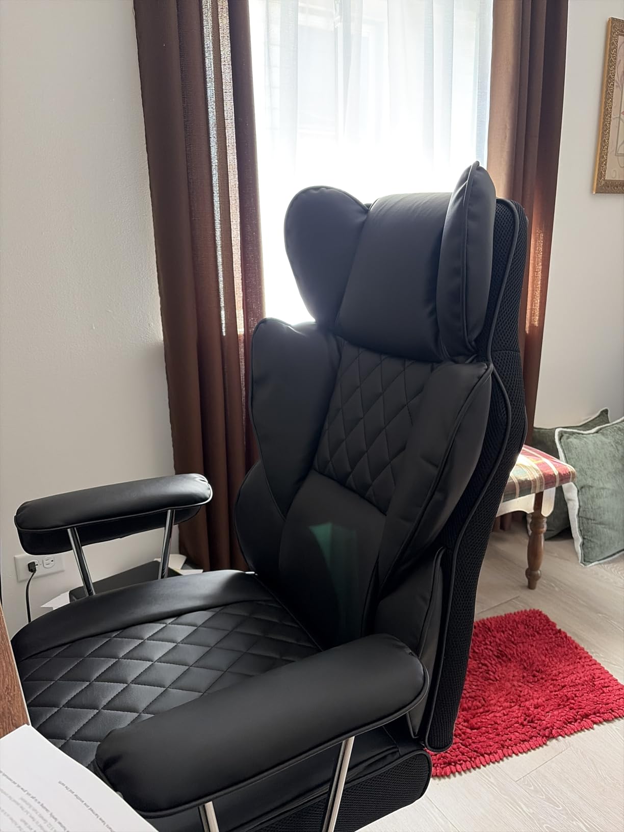 GTPLAYER Gaming Chair,Office Chair with Pocket Spring Lumbar Support, Ergonomic Comfortable Wide Office Desk Computer Chair with Outward Fixed Soft Armrests and Footrest customer photo 1