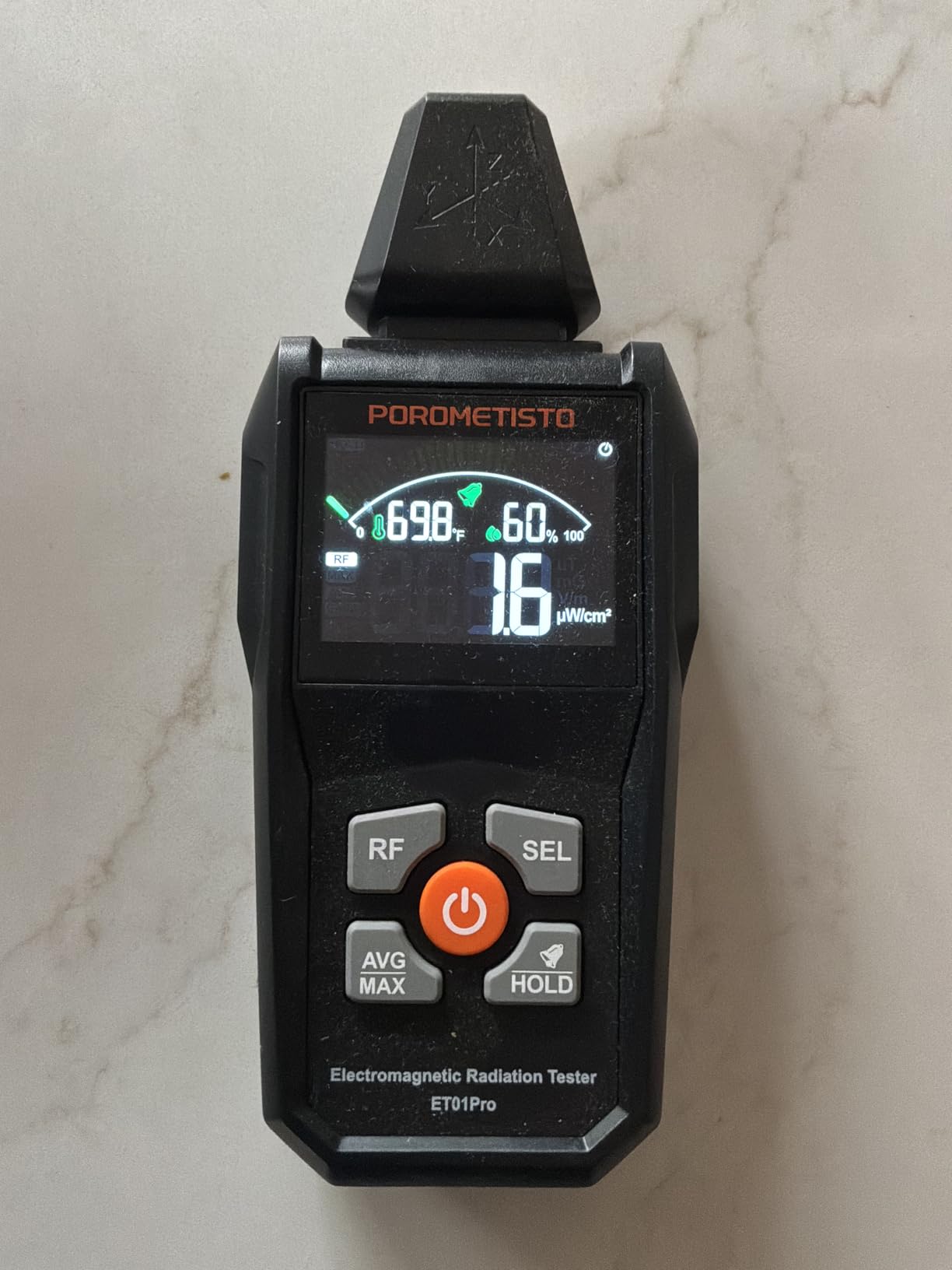 POROMETISTO ET01Pro EMF Detector - 5-in-1 with Temperature & Humidity customer photo 1