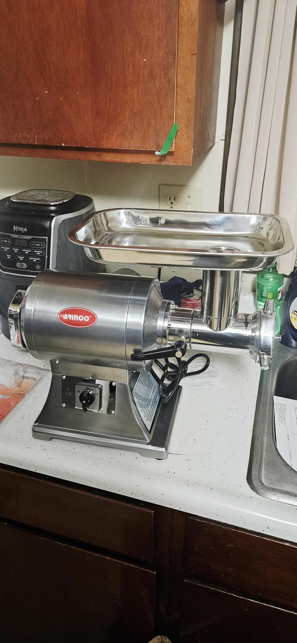 Commercial Meat Grinder #12, 0.9HP Heavy Duty Stainless Steel Industrial Meat Mincer w/2 Blades & Meat Pusher, Electric Meat Grinders for large batches home butchering, or small farm processing customer photo 1