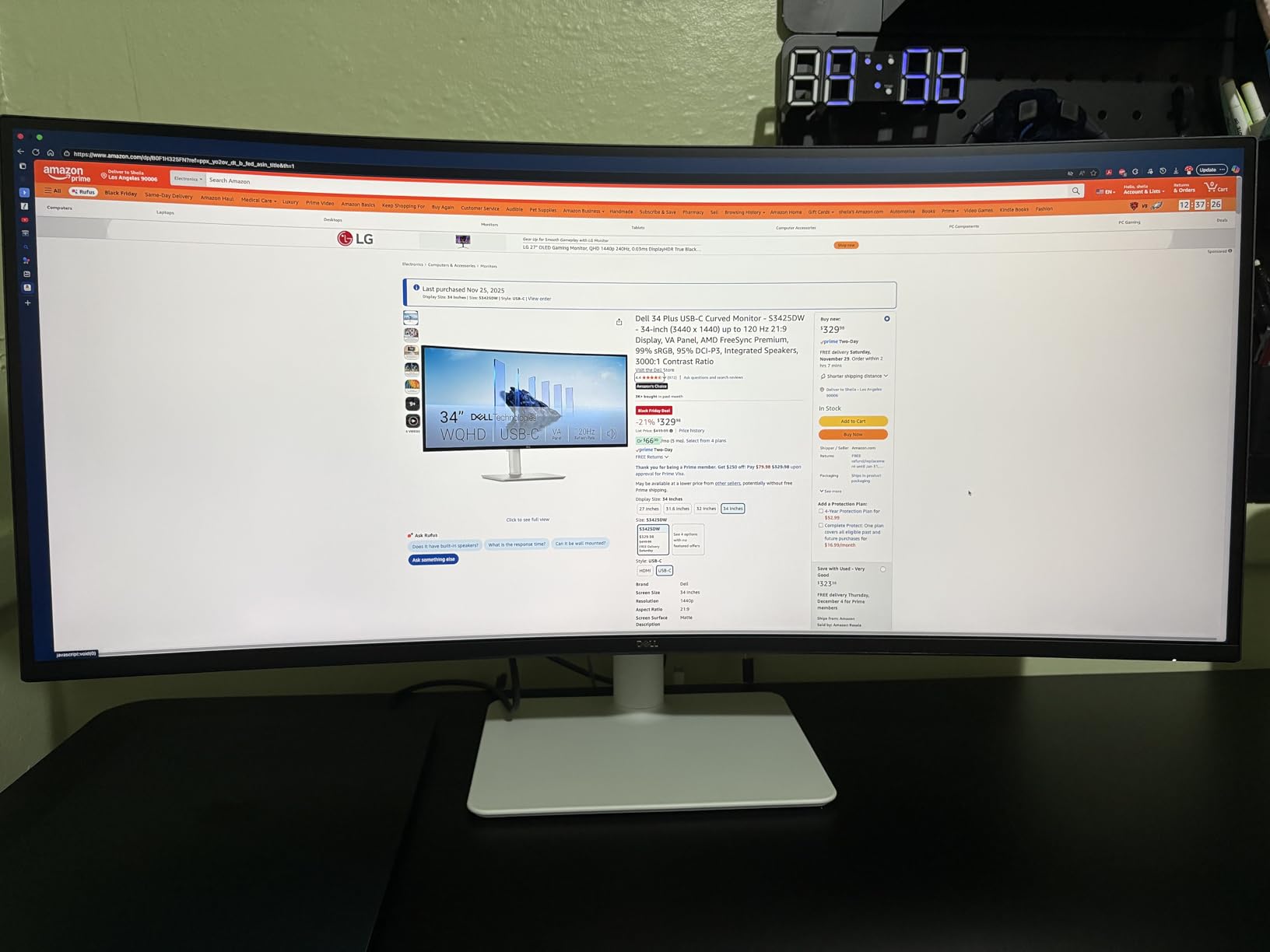 Dell 34 Plus USB-C Curved Monitor - S3425DW customer photo 1