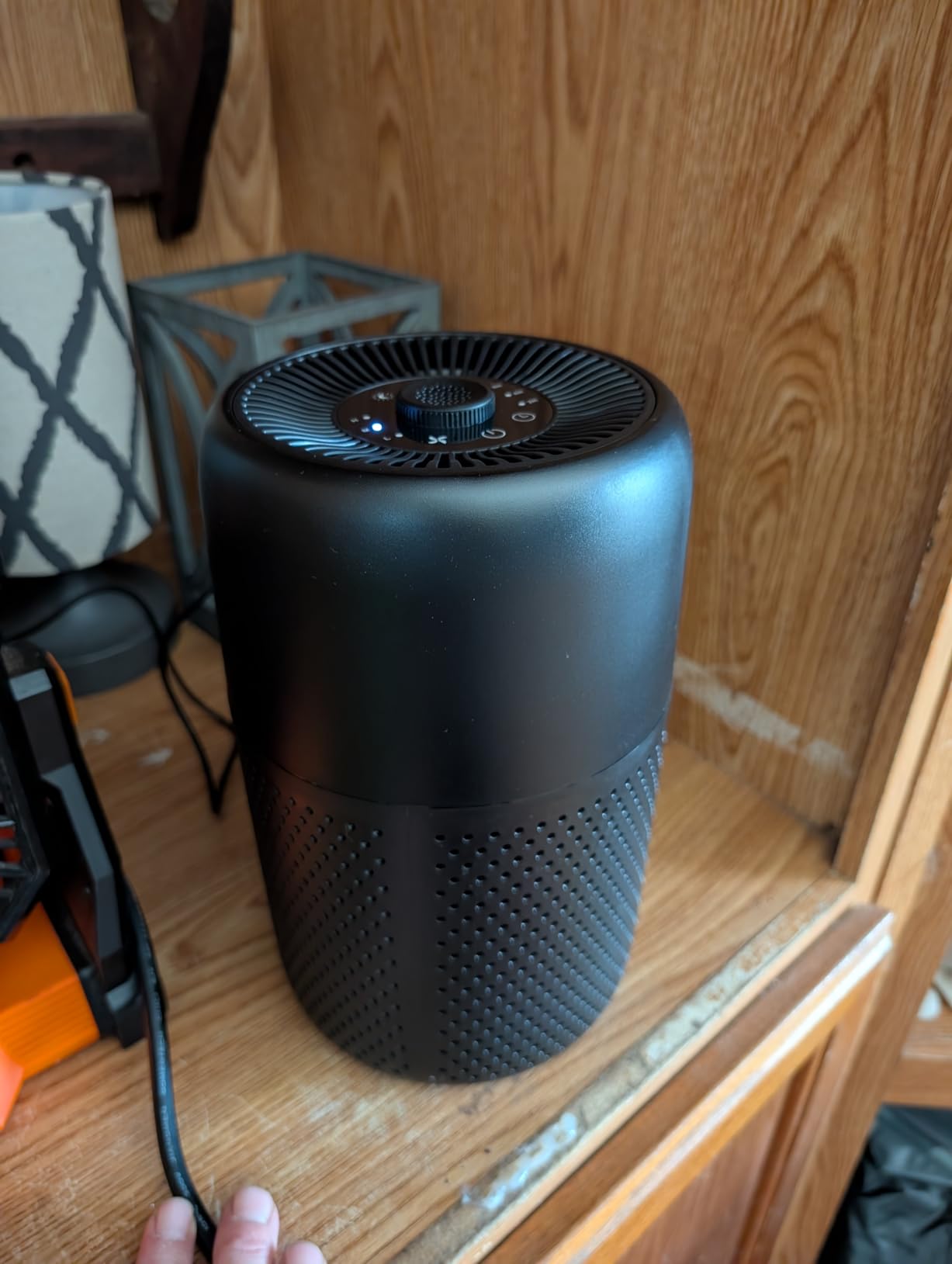 2 Pack YARIKI Air Purifiers for Bedroom Home with Aromatherapy Function,Small Air Purifier with Nightlight Speed Control,24dB Low Noise for Better Sleep,For Pet Room Dorm Kitchen,P60 (Black) customer photo 1