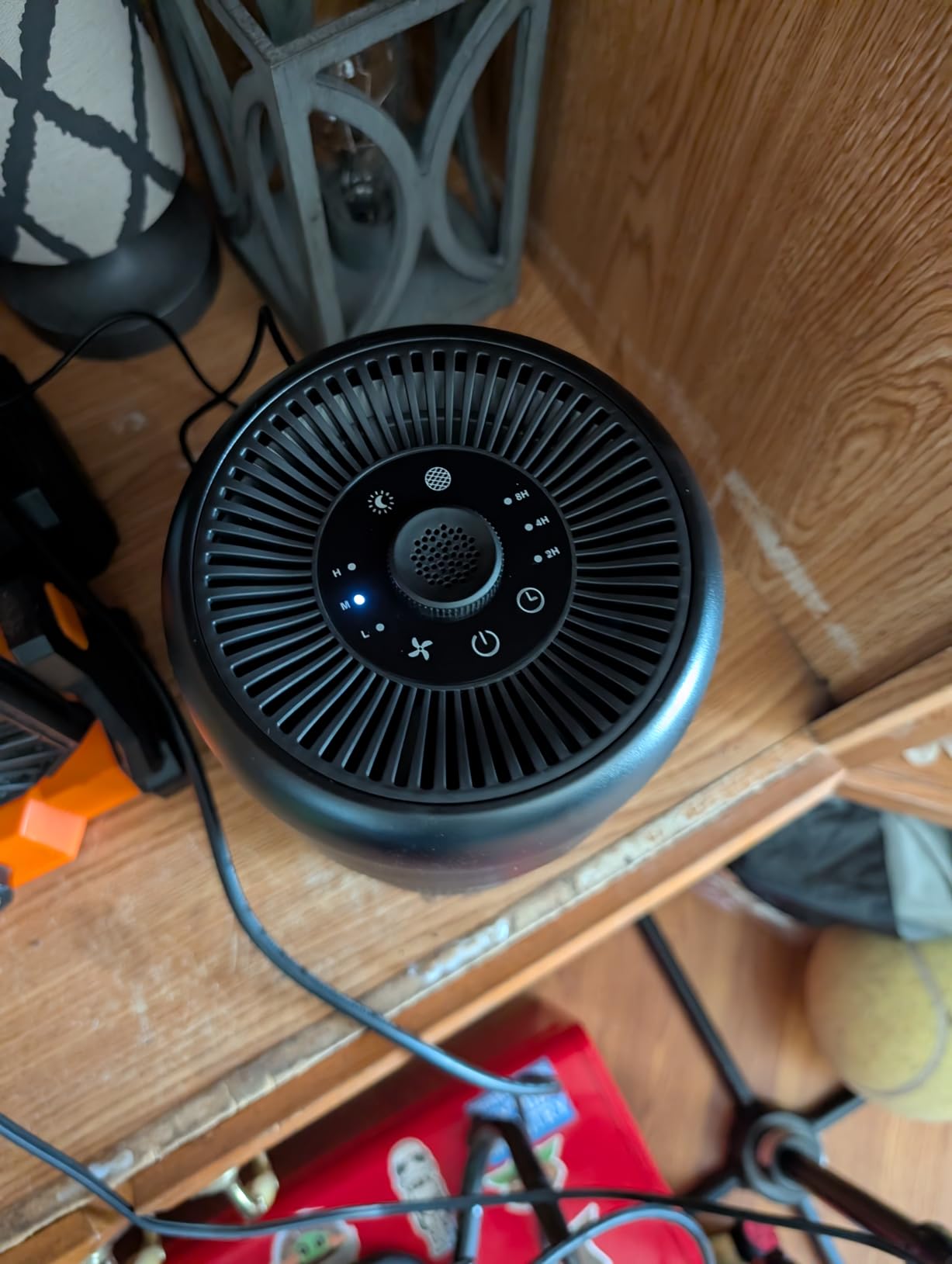 2 Pack YARIKI Air Purifiers for Bedroom Home with Aromatherapy Function,Small Air Purifier with Nightlight Speed Control,24dB Low Noise for Better Sleep,For Pet Room Dorm Kitchen,P60 (Black) customer photo 2