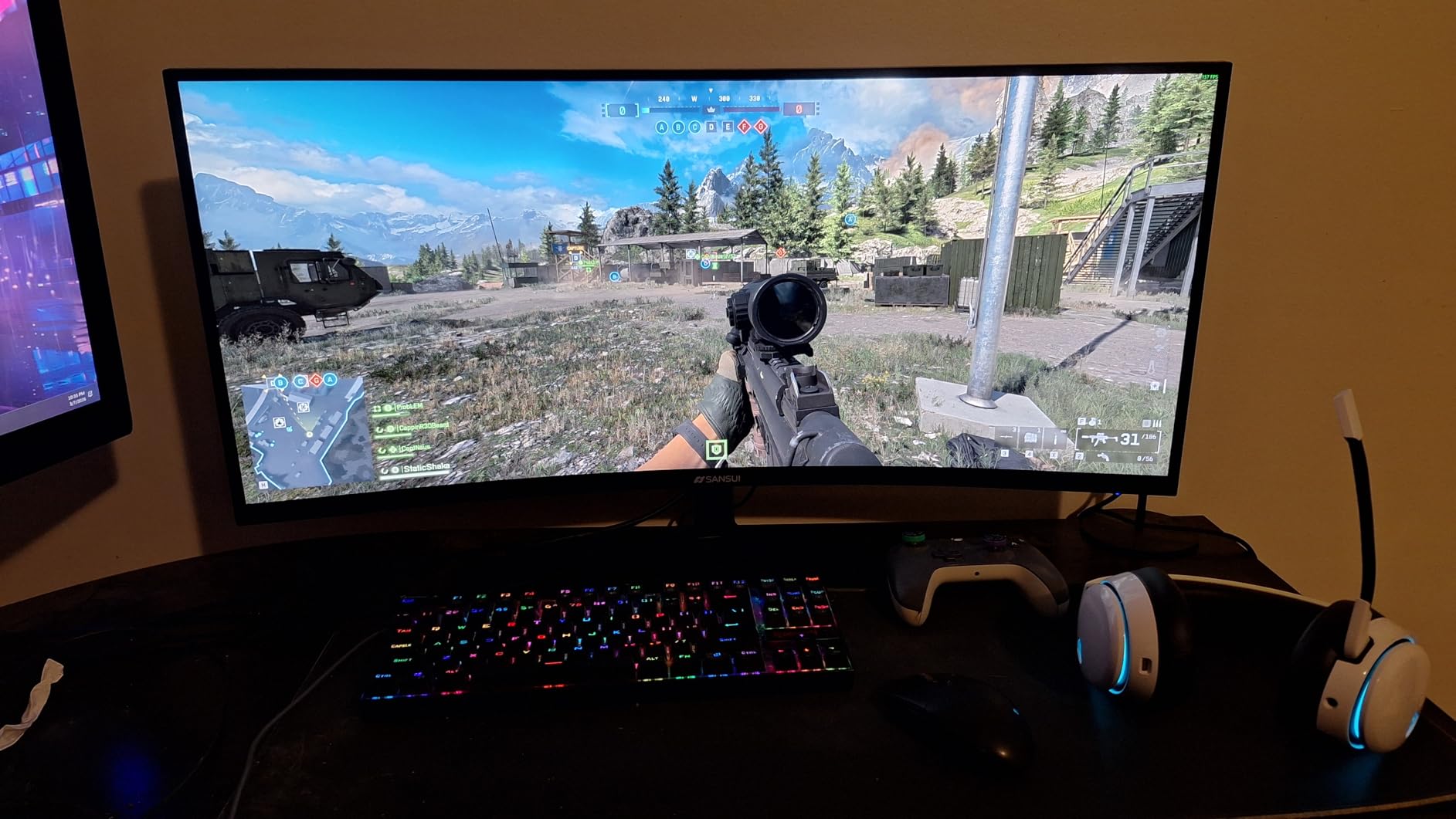 SANSUI 27 Inch Curved 160Hz Gaming Monitor, 1500R Curved Computer Gaming Monitor FHD 1080P, 4000:1, 110% sRGB, FPS/RTS, 1Ms MPRT|FreeSync|HDR|Low Blue Light|HDMI DP| VESA Support, HDMI Cable Incl. customer photo 2