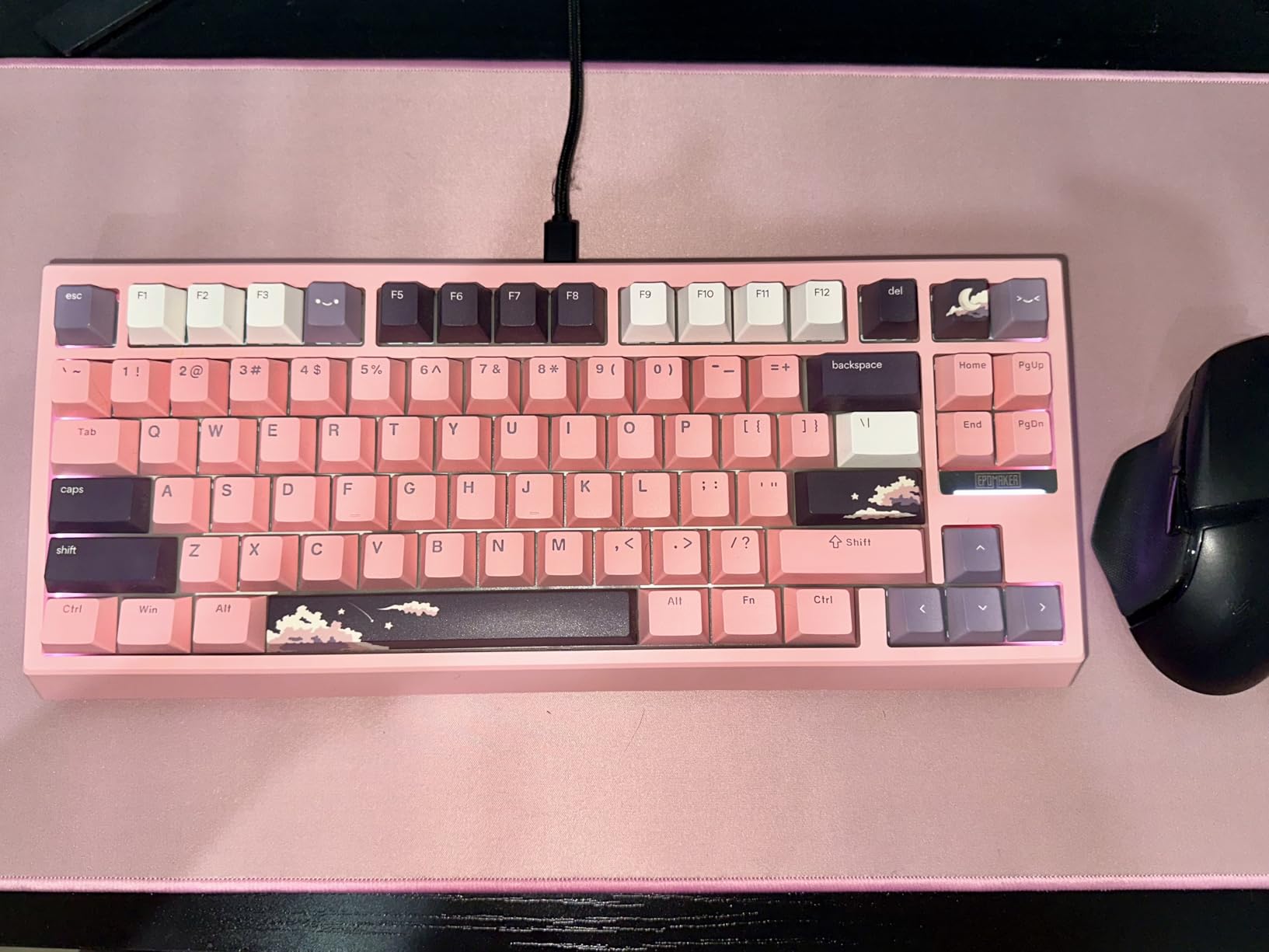 Epomaker G84 80% RGB Gaming Mechanical Keyboard, 2.4GHz/ Type-C/BT Wireless Keyboard, QMK/VIA Programmable, Hot-Swappable, NKRO, with Shine Through PBT Keycaps for Gamers customer photo 1