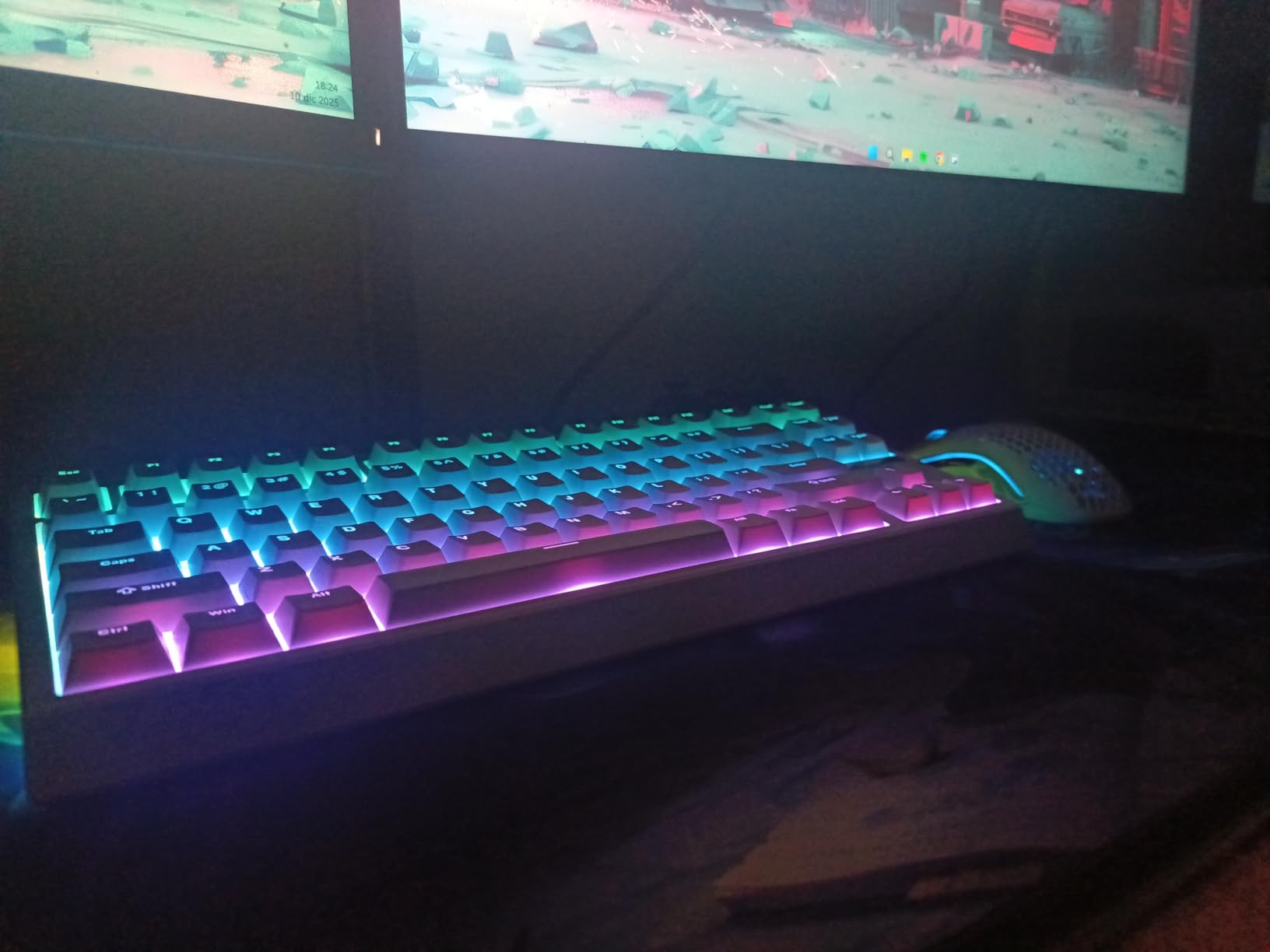 Epomaker G84 80% RGB Gaming Mechanical Keyboard, 2.4GHz/ Type-C/BT Wireless Keyboard, QMK/VIA Programmable, Hot-Swappable, NKRO, with Shine Through PBT Keycaps for Gamers customer photo 2