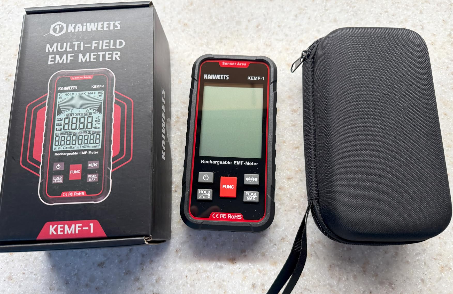KAIWEETS EMF Detector - 3-in-1 Rechargeable with Trend Graph customer photo 1