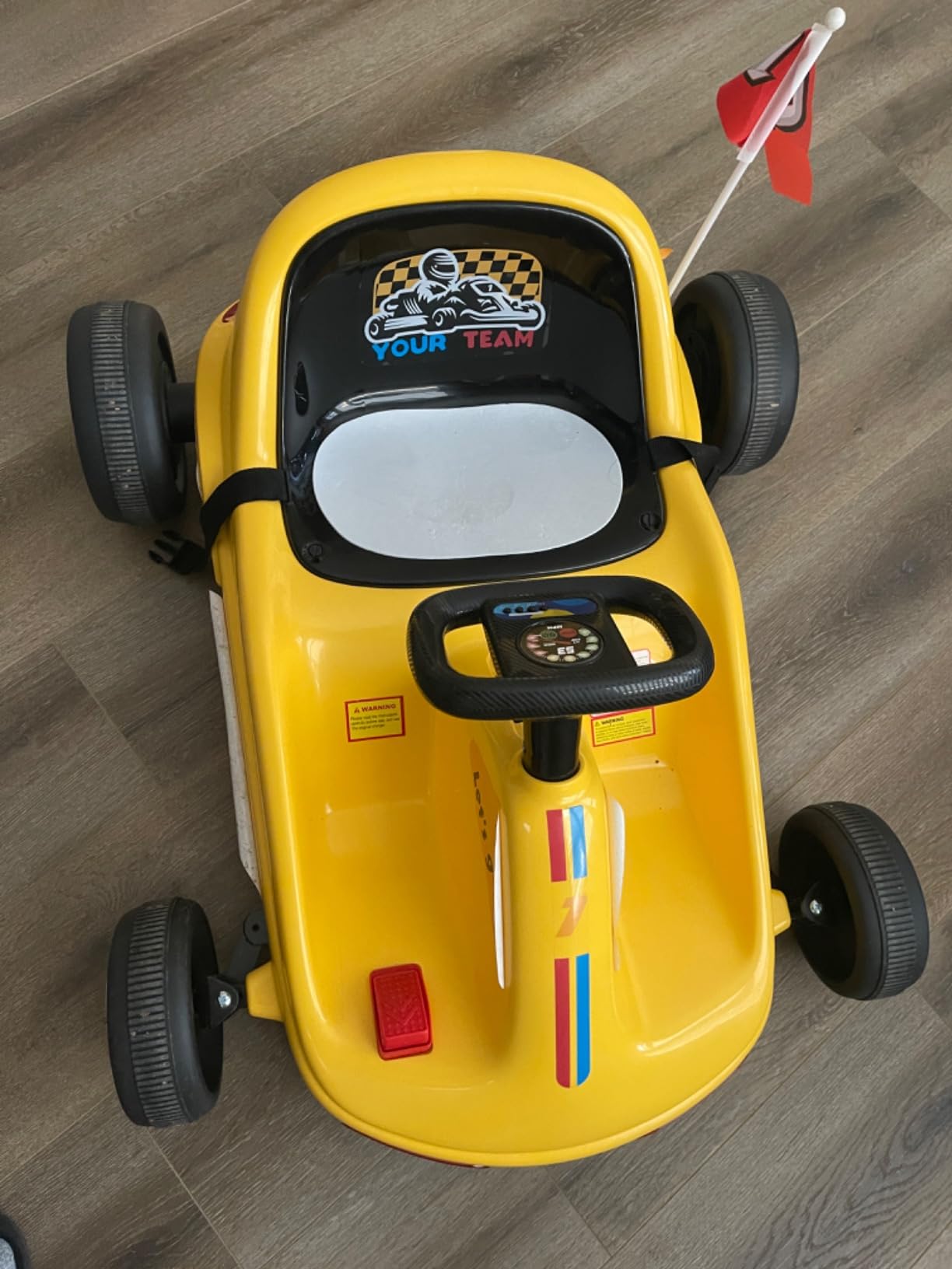 Hikole Go Kart for Kids, 24V Electric Go Cart with Adjustable Seat, Fast 8.5 MPH, 300W Motor, EVA Tires, Drift Mode and 2 Speed, Crazy Cart Drift Go Karts for Kids 6-12 10-14 Years Old, Blue customer photo 1