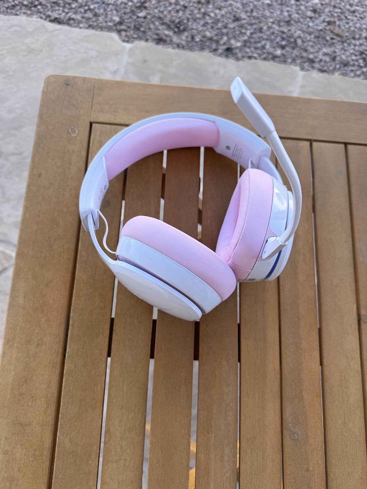 Gtheos 2.4GHz Wireless Gaming Headset for PS5, PS4 Fortnite & FPS Gamers, PC, Nintendo Switch, Bluetooth 5.3 Gaming Headphones with Noise Canceling Mic, Stereo Sound, 40+Hr Battery (Pink) customer photo 2