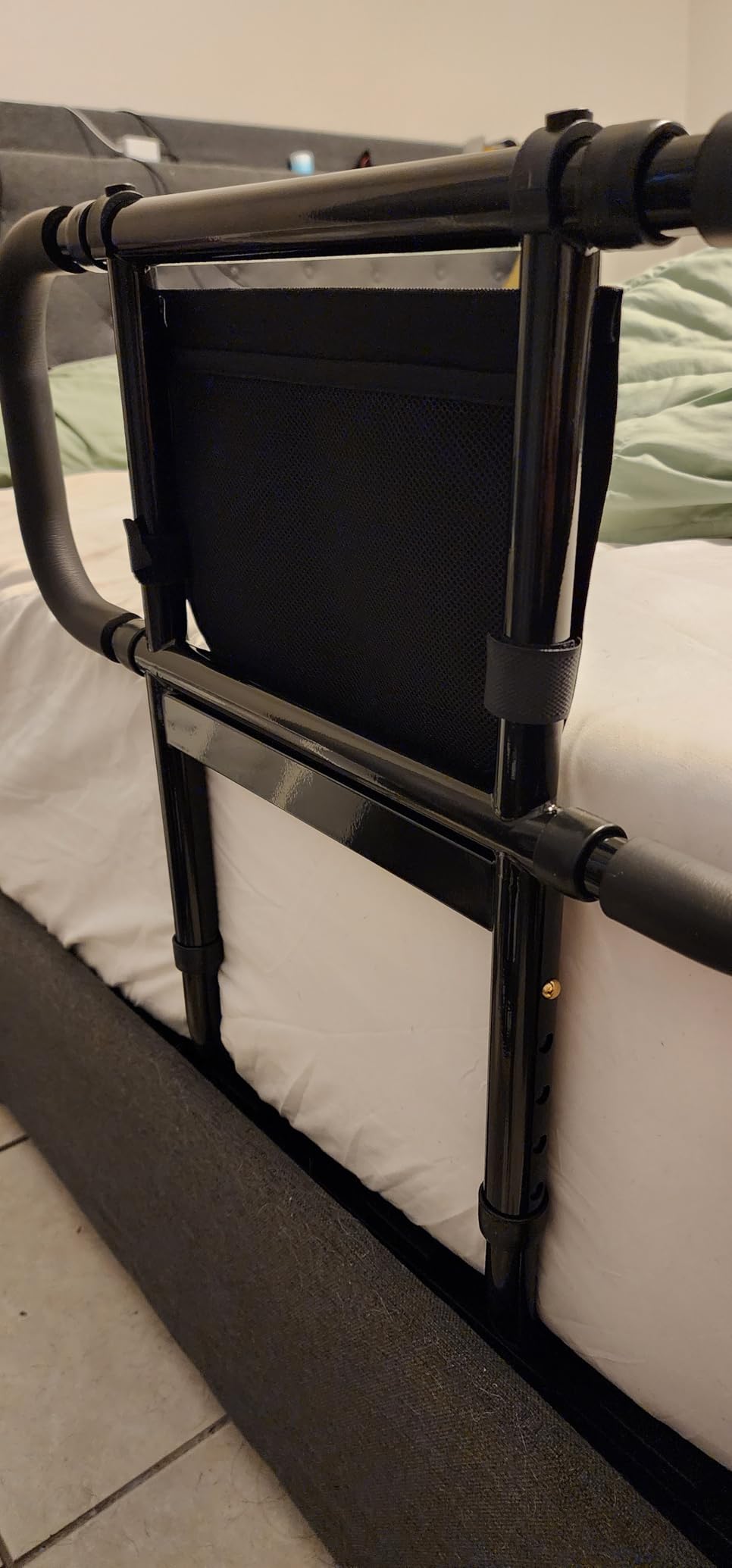 Siebenschlafer Bed Rails for Elderly Adults Safety, Extended Bed Assist Rail for Seniors - Adjustable Side Bed Guard Rails Handle Support Bar with Storage Bag, Fit King Queen Full Twin Beds customer photo 1