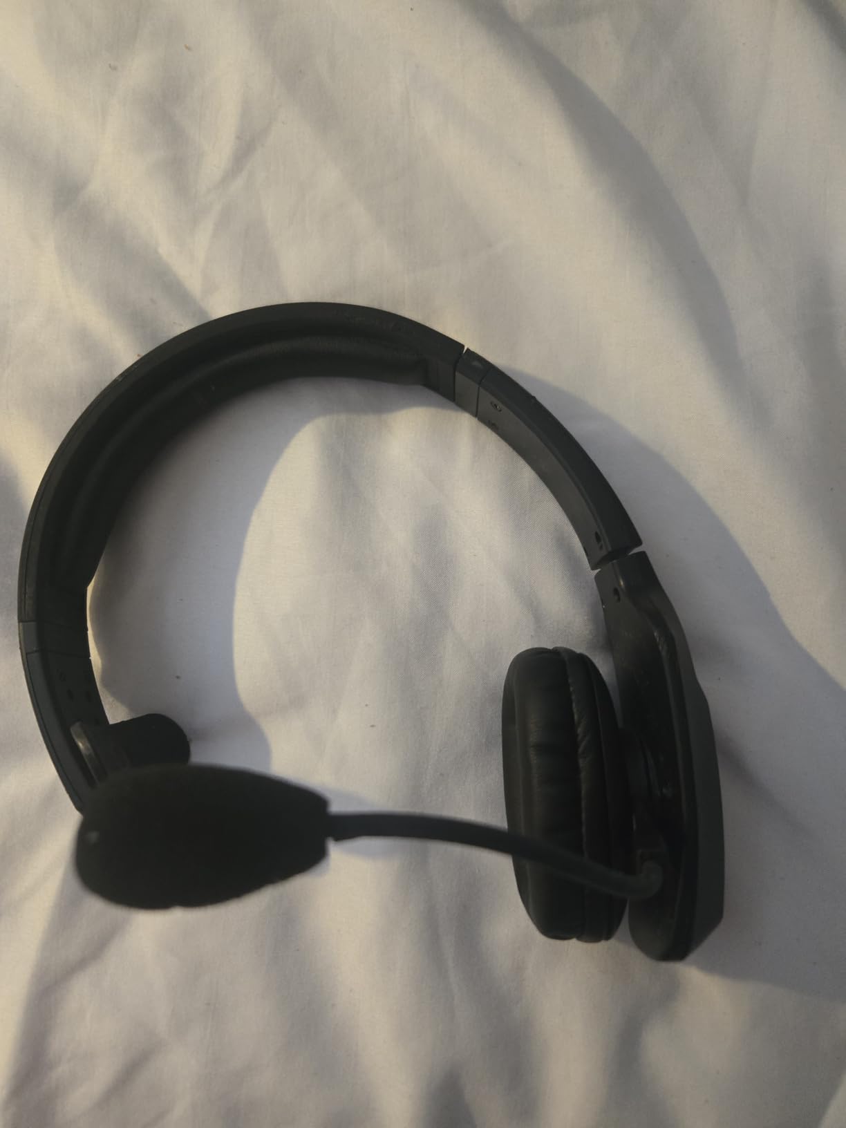 Bluetooth Headset, 60hrs Noise Canceling V5.2 Over Head Headphones, Single Ear Trucker Wireless Headset with Mic, Mute Button, Multipoint, for Phones PC Computer Truck Driver Office Work customer photo 1