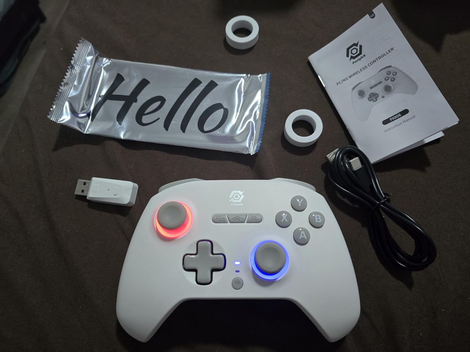 PeriphX Wireless PC Controller with 1000Hz Polling Rate, Switchable Hall and Tactile Triggers（Long/Short Travel Triggers）, Hall Joysticks, Turbo, Macro, RGB Lighting, 2.4G Bluetooth Wired, Compatible with Windows PC/ Switch1,2/Steam Deck/Android/iOS customer photo 1