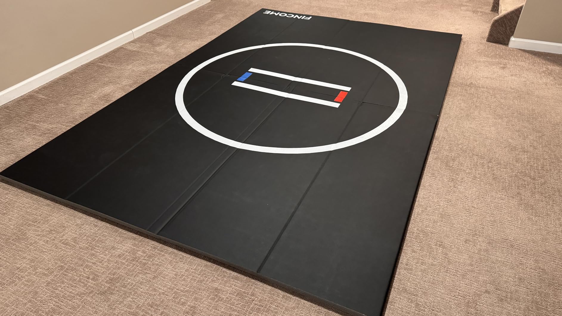 10' x 10' /10' x 6.5' Wrestling Mat for Home Black Jiu Jitsu Wrestling Mats Durable Judo Mats for BJJ MMA Training Roll-Up Design Wrestling Mat for Grappling Martial Art Boxing Judo customer photo 1