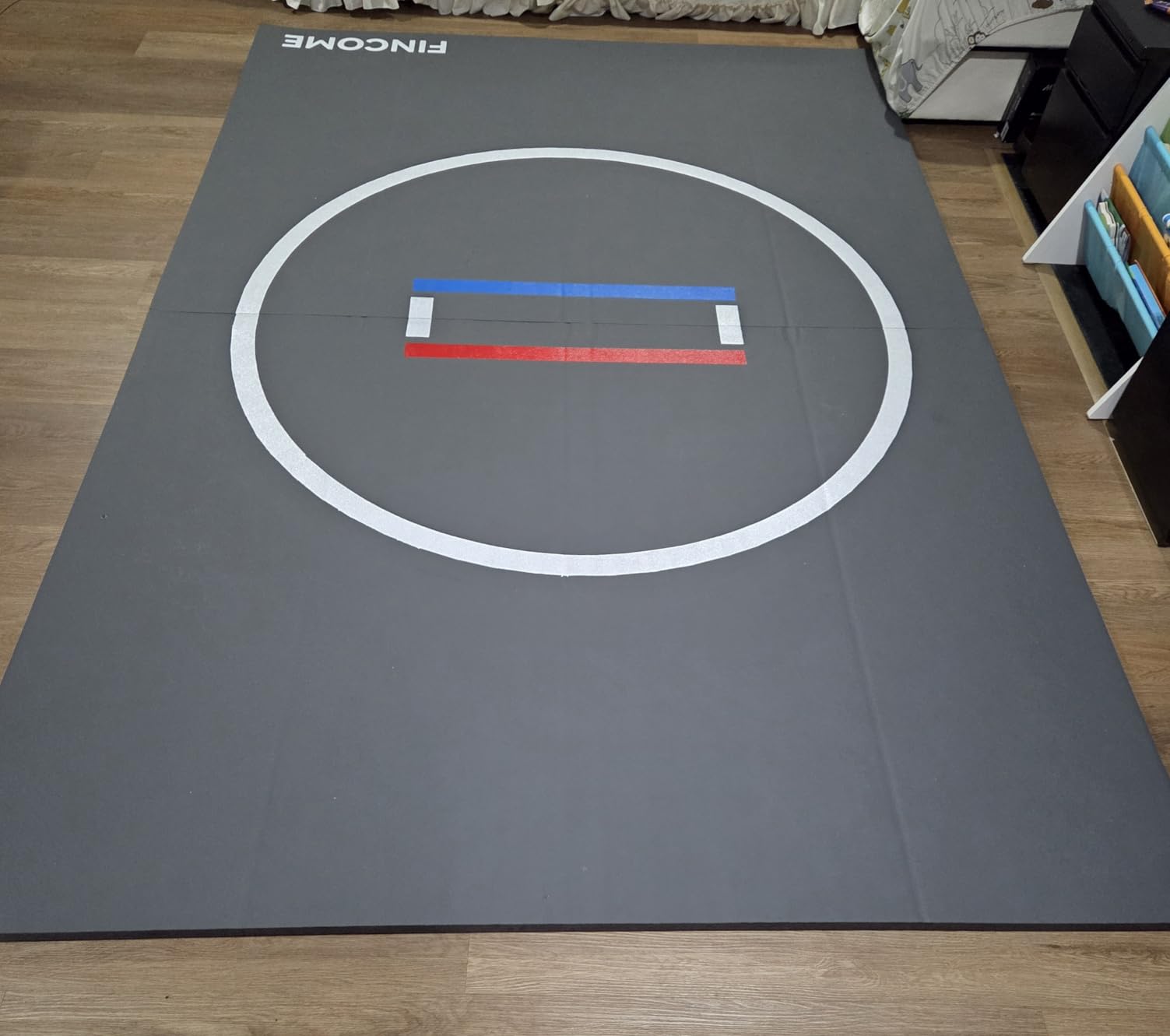 10' x 10' /10' x 6.5' Wrestling Mat for Home Black Jiu Jitsu Wrestling Mats Durable Judo Mats for BJJ MMA Training Roll-Up Design Wrestling Mat for Grappling Martial Art Boxing Judo customer photo 2