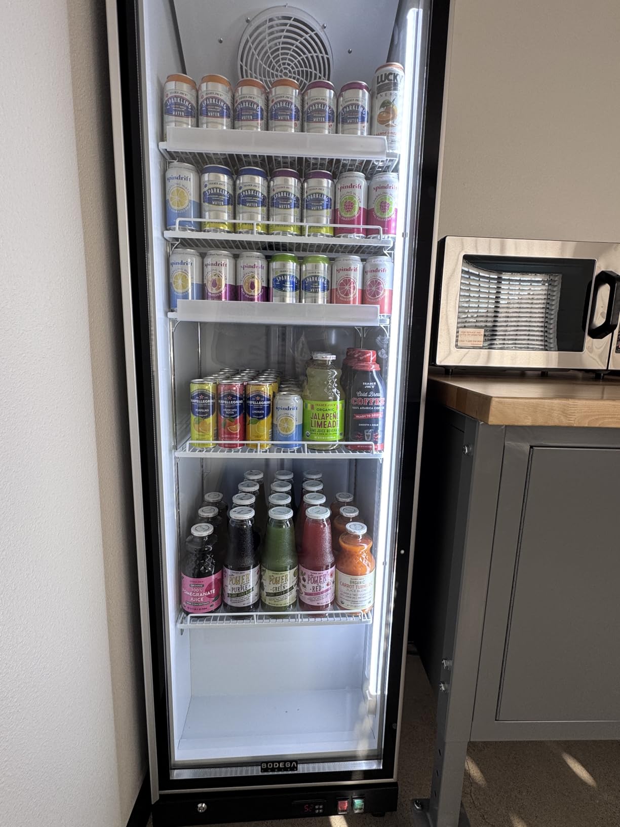 BODEGACOOLER Commercial Beverage Refrigerator with Glass Door, 12.5 Cu.Ft Commercial Drink Refrigerator, Upright Large Display Merchandiser Beverage Bar Cooler with Soft LED Light, Adjustable Shelves customer photo 2