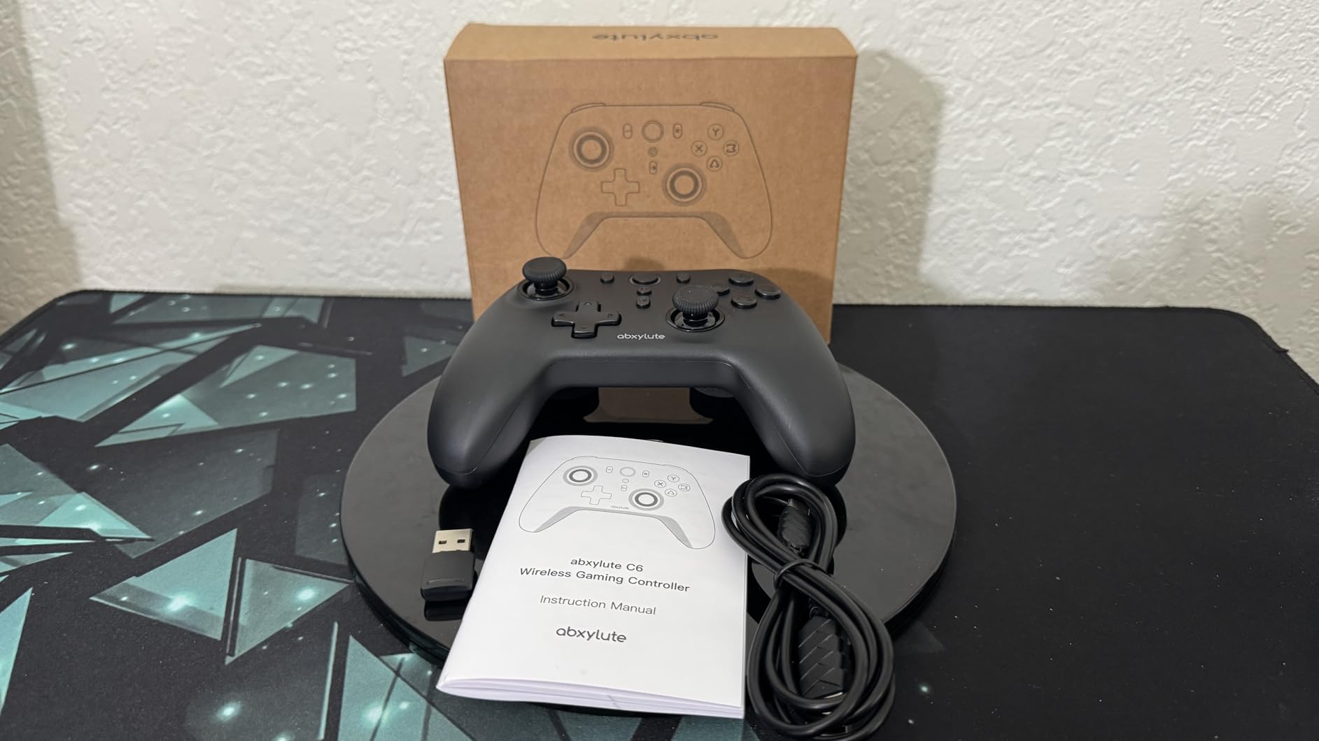 abxylute C5P Wireless Gaming Controller for PC/Switch/iOS/Android/PS3/PS4/Steam/MAC, 2.4 GHz Hall Effect Stick & Trigger Turbo-Remappable Back Buttons Rubberized Grip Console Layout Gamepad Vibration customer photo 1