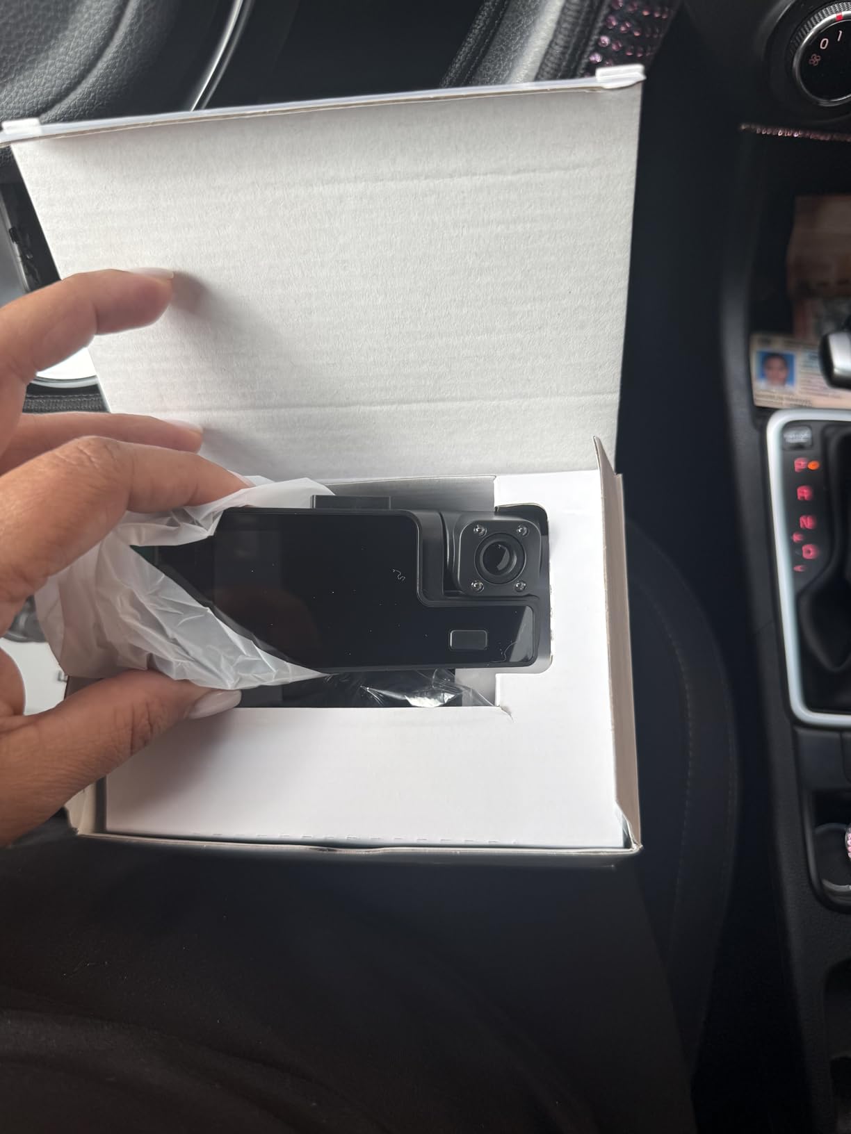 1080P Dual Dash Camera for Car Front and Inside Dashcam Car Security Video Recorder, 170°Wide Angle Vehicle Cam, WDR, G-Sensor, 2'' IPS Screen, Loop Recording, Night Vision customer photo 1