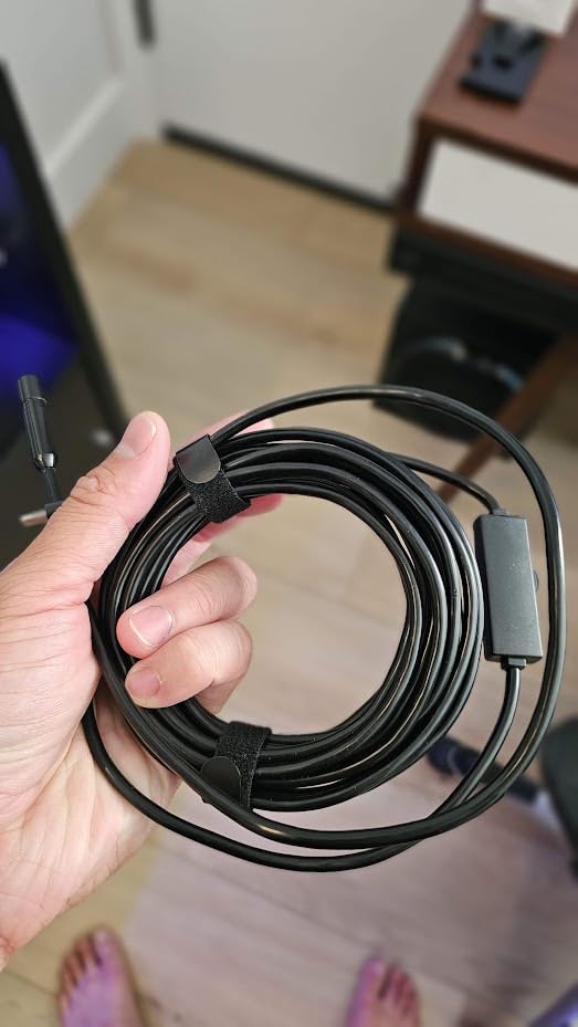 Endoscope with Light, 1080P HD Borescope Camera with 8 Adjustable LED Lights 8mm Lens, Inspection Camera with 16.5ft Semi-Rigid Cable, Compatible with iOS and Android customer photo 1