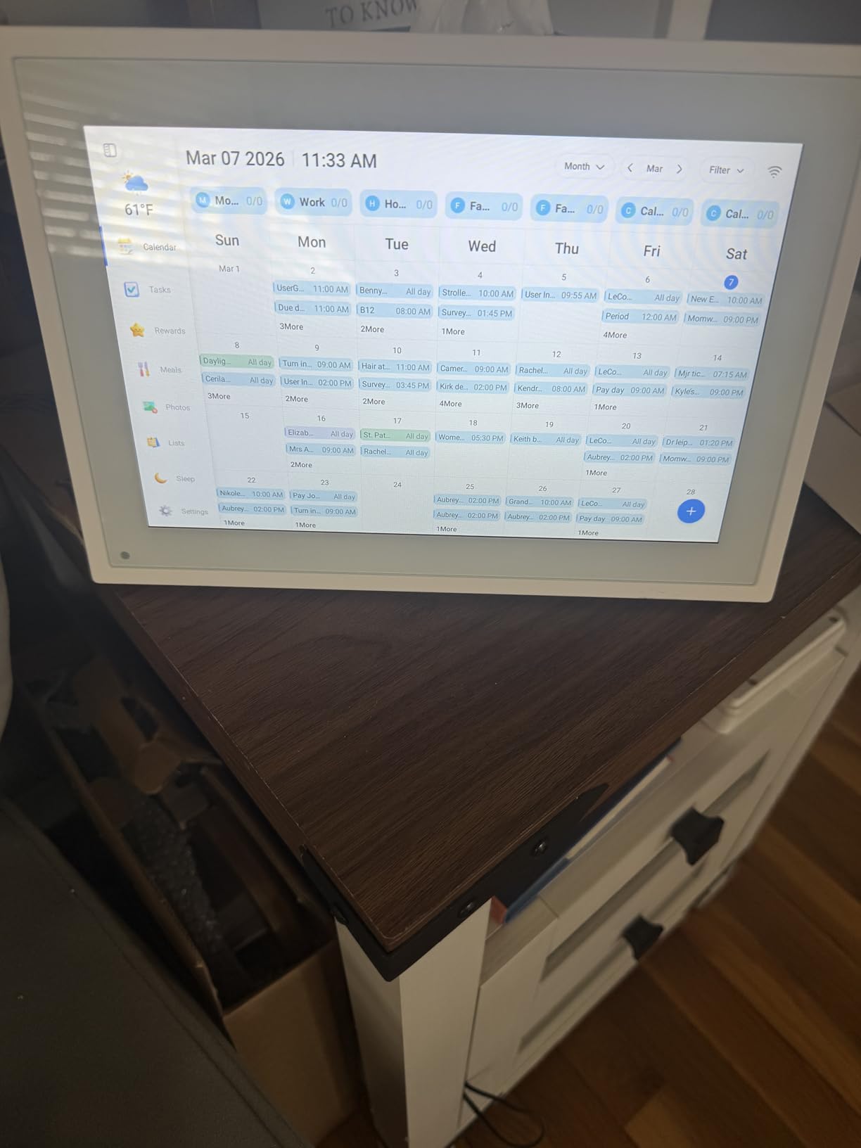 Digital Calendar, 10.1inch Smart WiFi Electronic Calendar&Chore Chart, IPS Touch Screen HD Display for Family Schedules customer photo 1