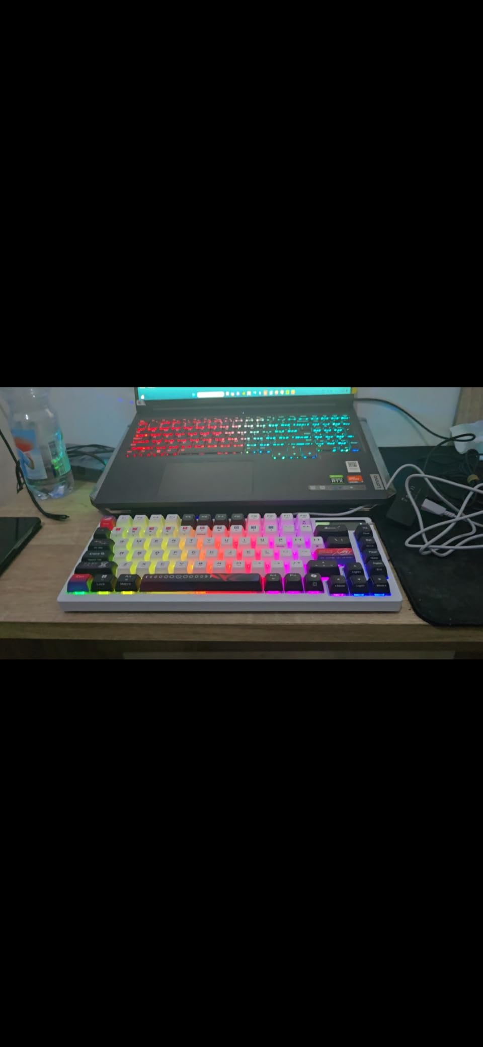 ASUS ROG Azoth X Wireless Mechanical Gaming Keyboard - 75% TKL, Tri-Mode Connectivity, Hot Swappable Pre-lubed ROG NX V2 Snow Linear Switches, South-Facing PCB, PBT Keycaps, PC/Mac Support - White customer photo 2