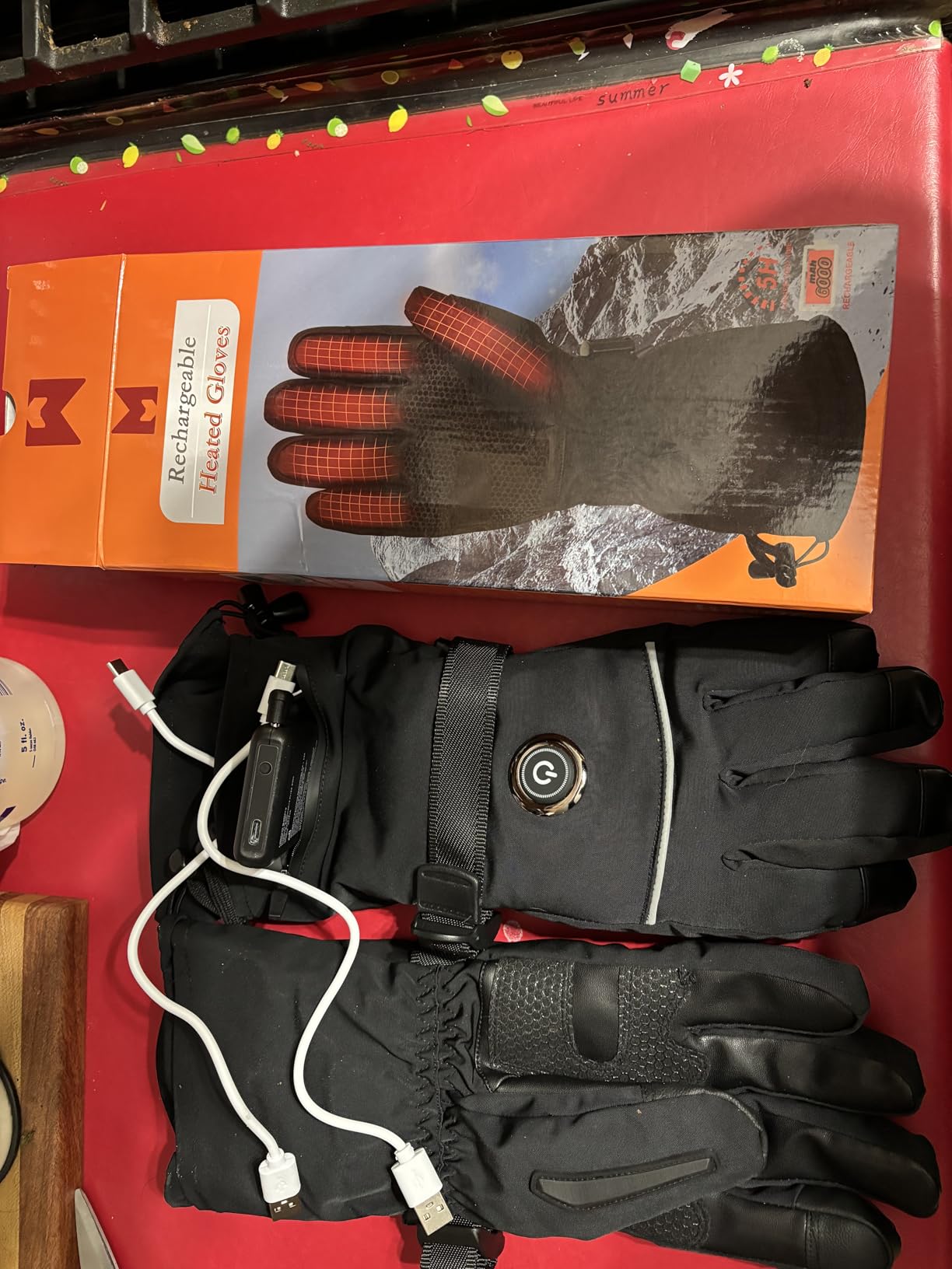 Heated Gloves, 5V 6000mAh Rechargeable Heated Gloves for Men Women, Waterproof and Upgrade Non-Slip Electric Heating Glove for Motorcycling, Hunting, Skiing, Outdoor Work customer photo 1