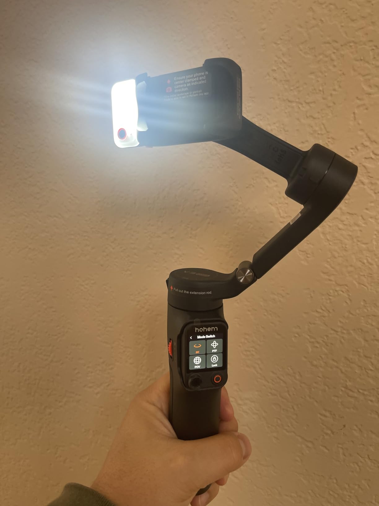 Hohem iSteady V3 Ultra Gimbal Stabilizer for iPhone, Phone Gimbal with AI Auto Tracking, Detachable Touchscreen Remote, Built-in Extension Rod, Tripod, Fill Light customer photo 1
