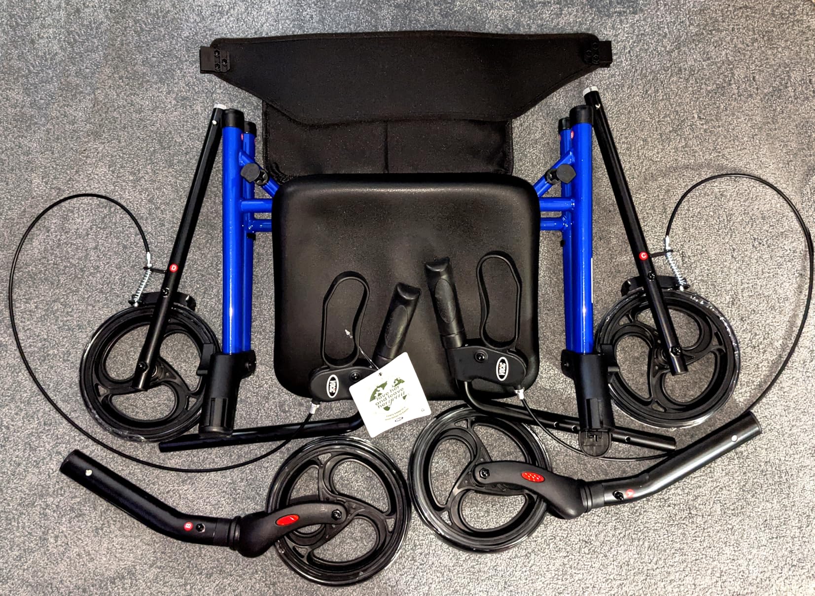 VOCIC Walkers for Seniors, Z21 Rollator Walker with Seat Supports 350lb, 8