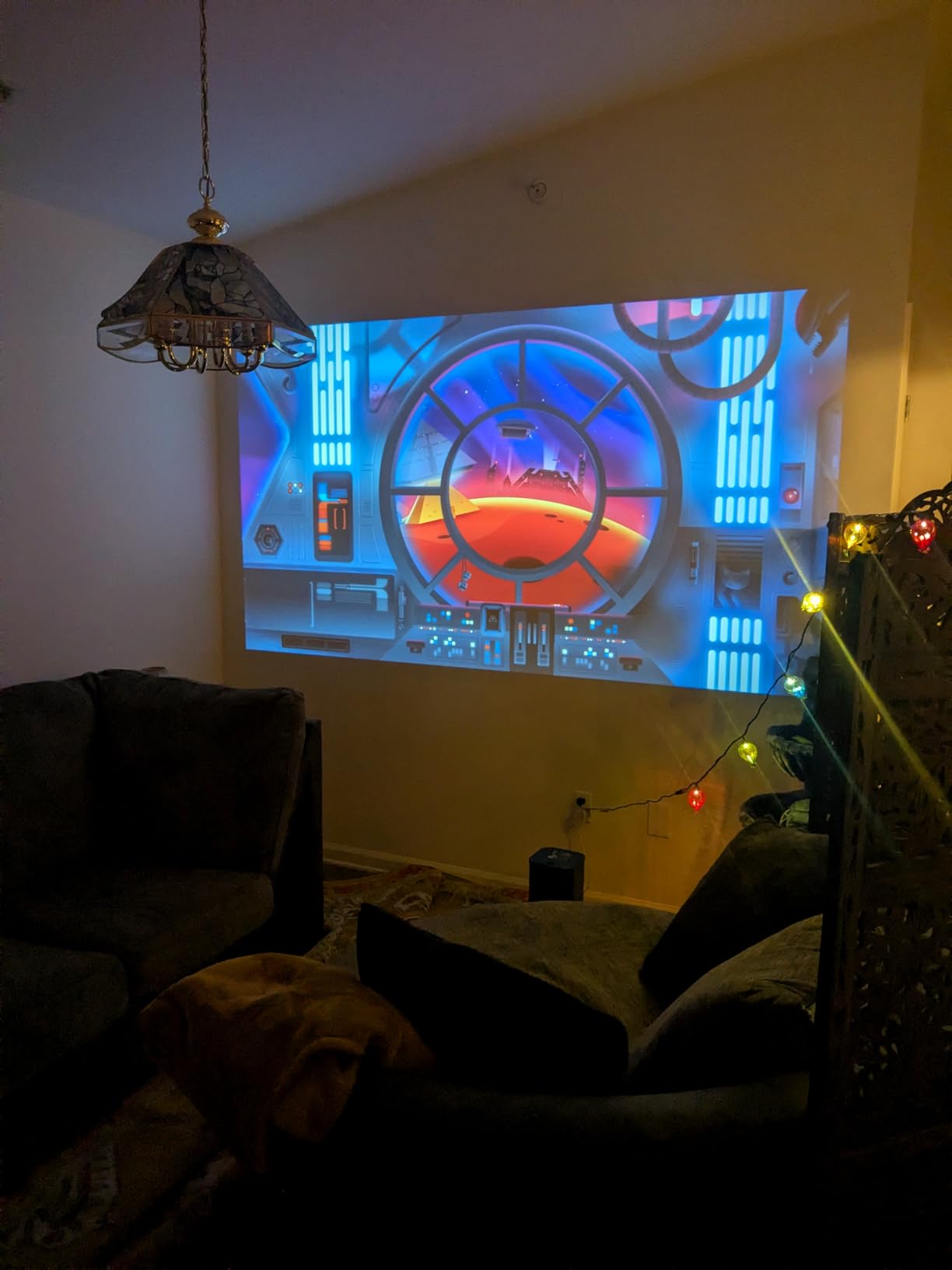 VOPLLS Smart Mini Projector with WiFi and Bluetooth, Officially-Licensed APP & Dolby Audio, Portable Outdoor Projector 4K Support with TOF Real-Time Focus, Native 1080P customer photo 1