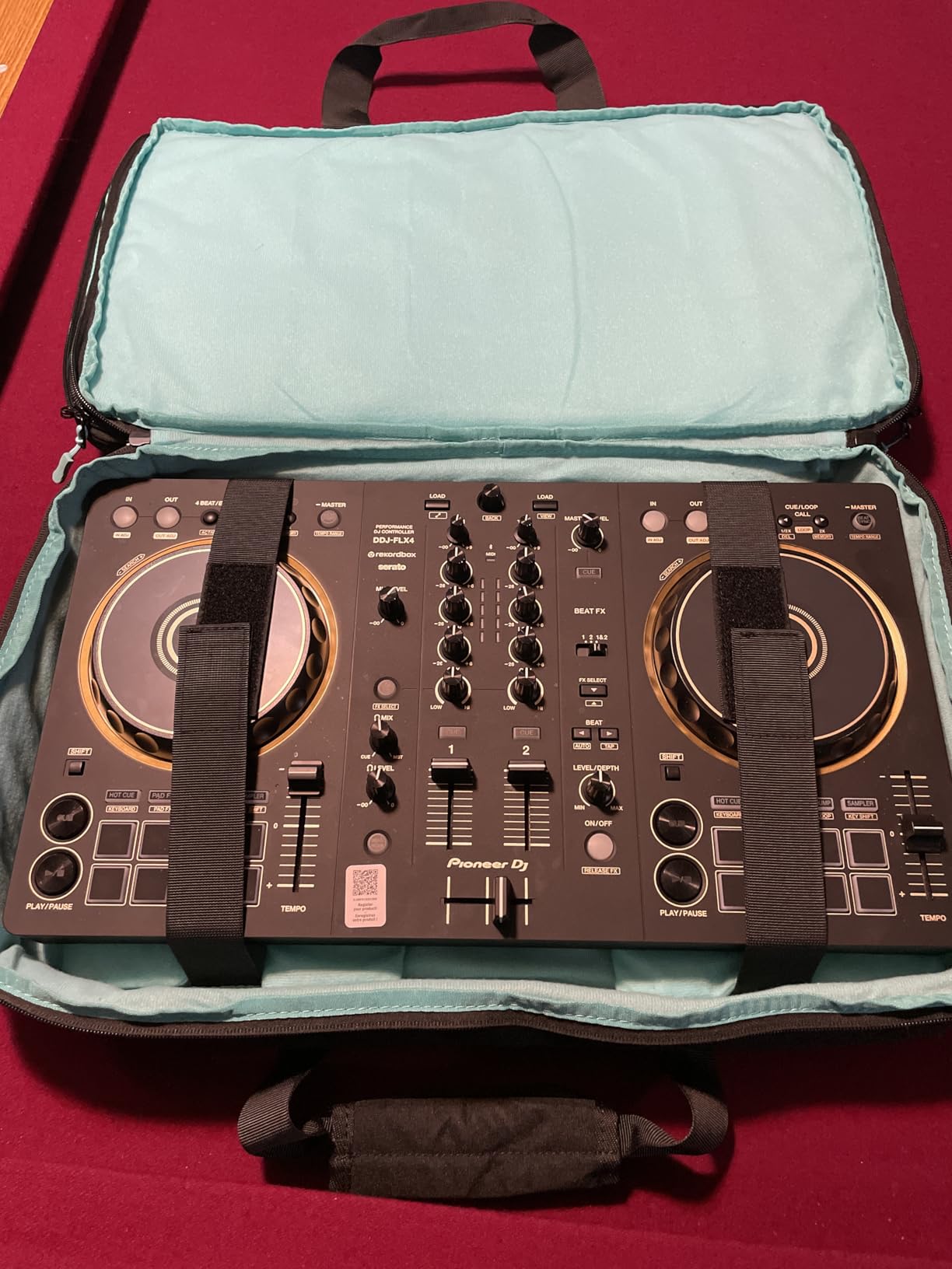 AUROTIER DJ Bag for DDJ-FLX4/DDJ 200/DDJ 400/DDJ REV1, Padded DJ Controller Crossbody Bag with 4 Pockets for 17.3 Inch Laptop, Cables, DJ Mixer Case with Adjustable Shoulder Strap for DJ Equipment customer photo 1