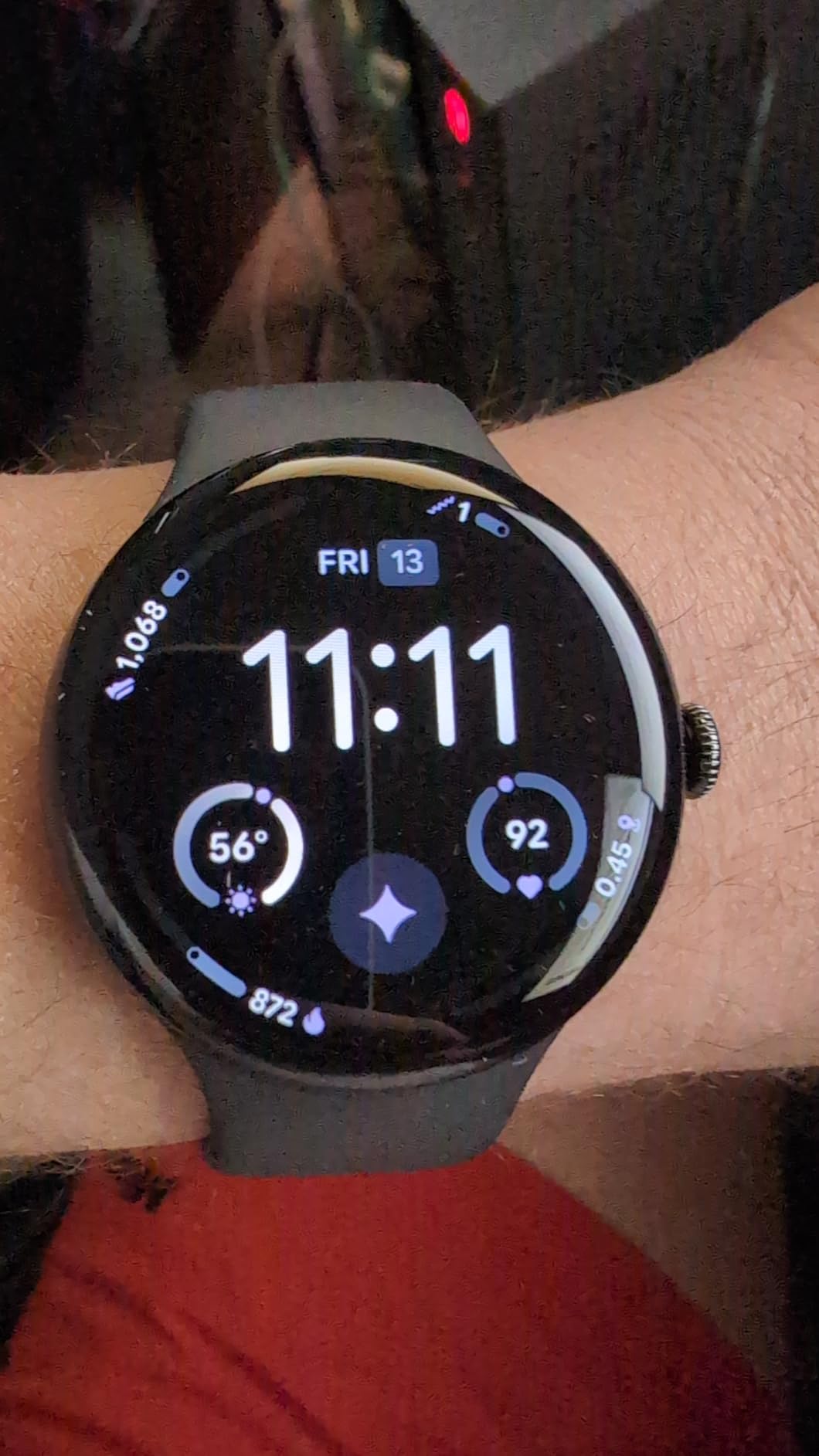 Google Pixel Watch 4 (45mm) - Android Smartwatch with Heart Rate and Sleep Tracking - 40-Hour Battery - Fitness Tracking - Google AI - Matte Black Aluminum Case - Obsidian Active Band - Wi-Fi customer photo 1
