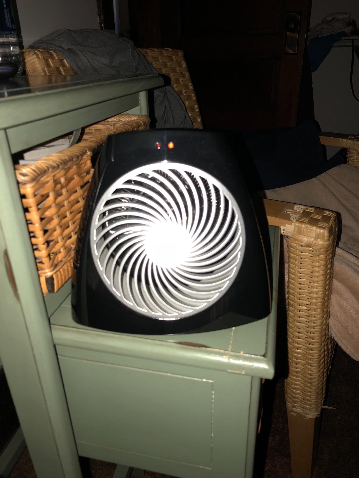 Vornado VH202 (2025) Personal Space Heater, Advanced Safety Features, 2 Heat Settings, Direct Heating, Fan Only Setting, Cool-Touch Exterior, Signature Vortex Heat Circulation, Gentle Heating, Black customer photo 2