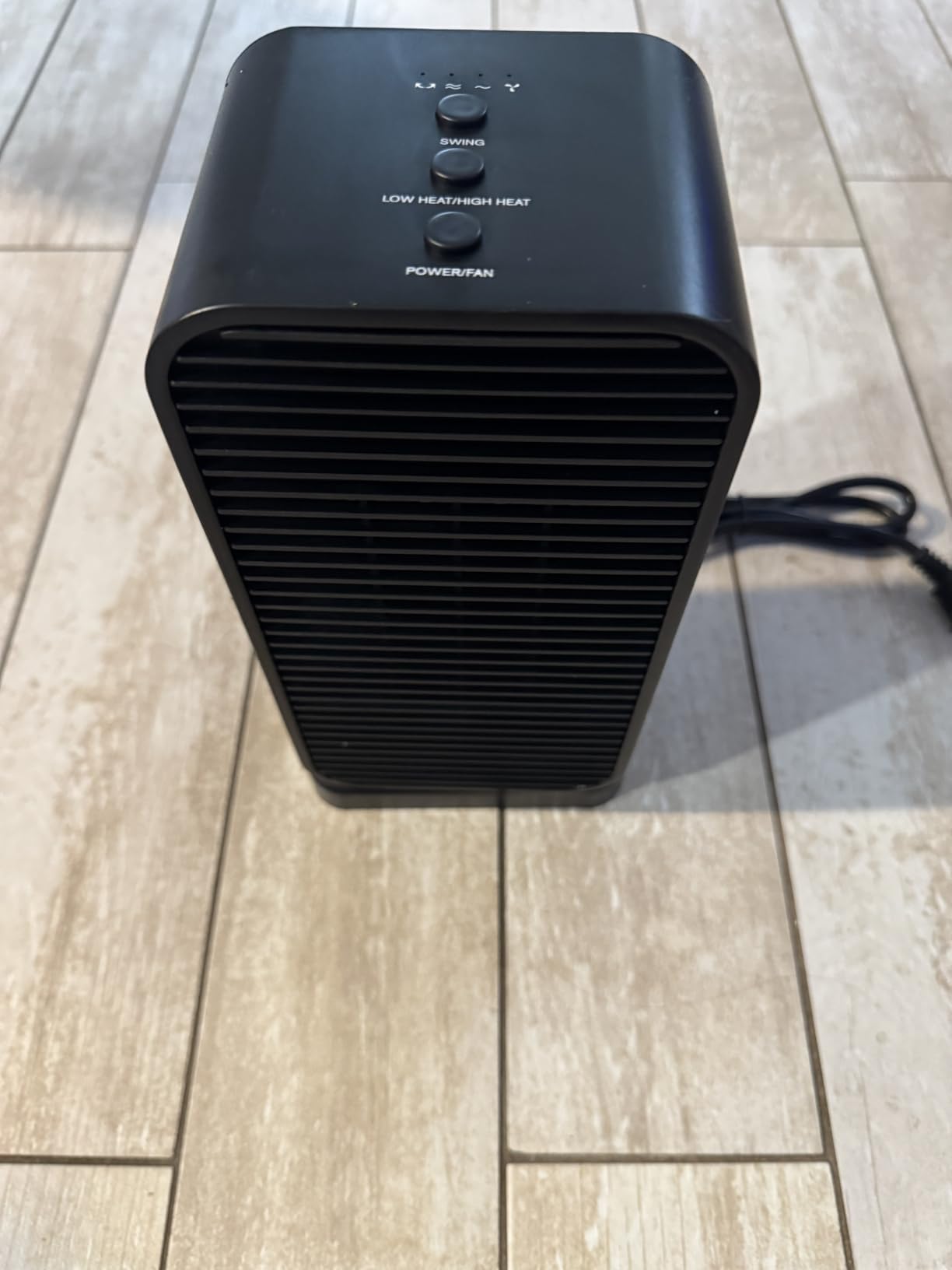 1500W PTC Ceramic Outdoor Electric Heater, 250Sq.ft 1S Heating, 4 Modes, 100° Vertical & Horizontal 3D Swing Patio Heaters for Outdoor Use, Tip-over&Overheat Table Top Heaters for Indoor Use Garage customer photo 2